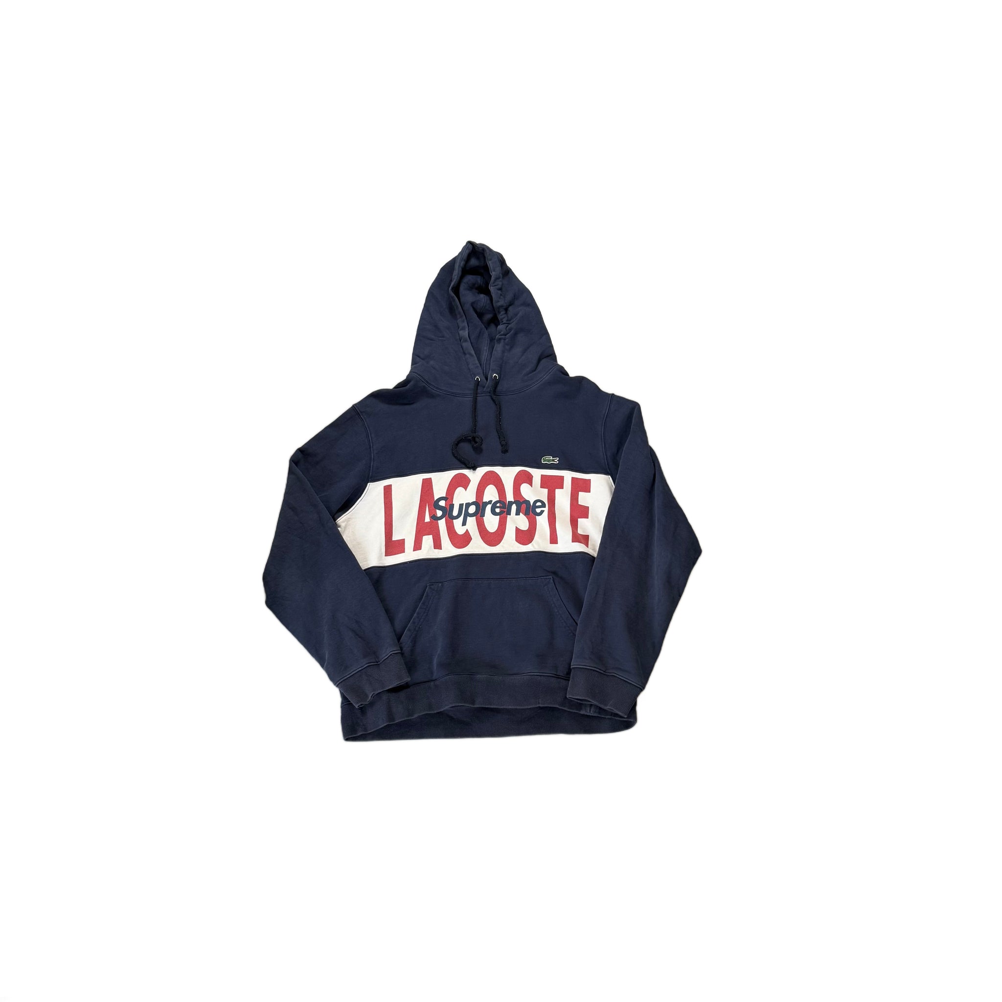 Navy Blue Supreme x Lacoste Hoodie - XL