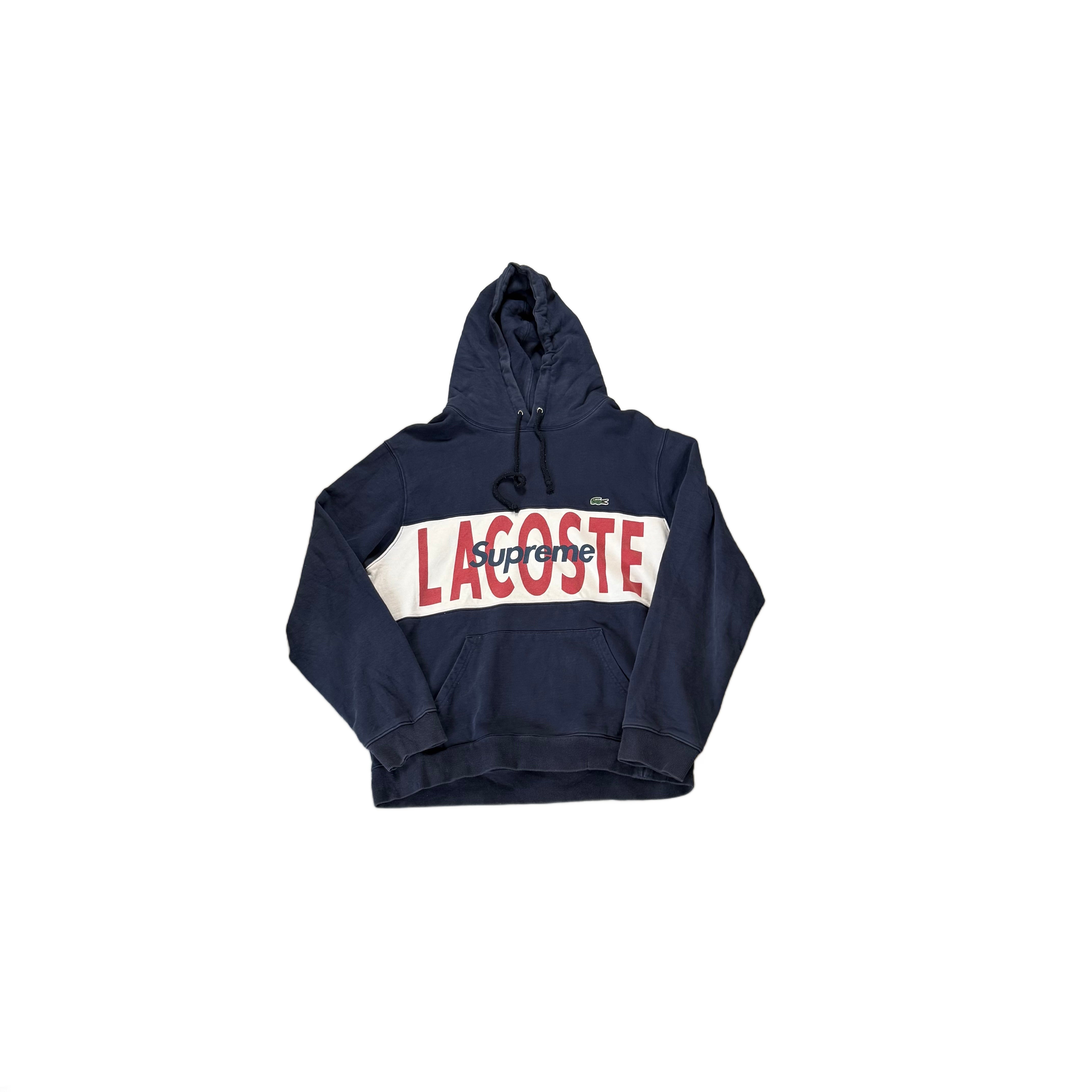 Navy Blue Supreme x Lacoste Hoodie - XL