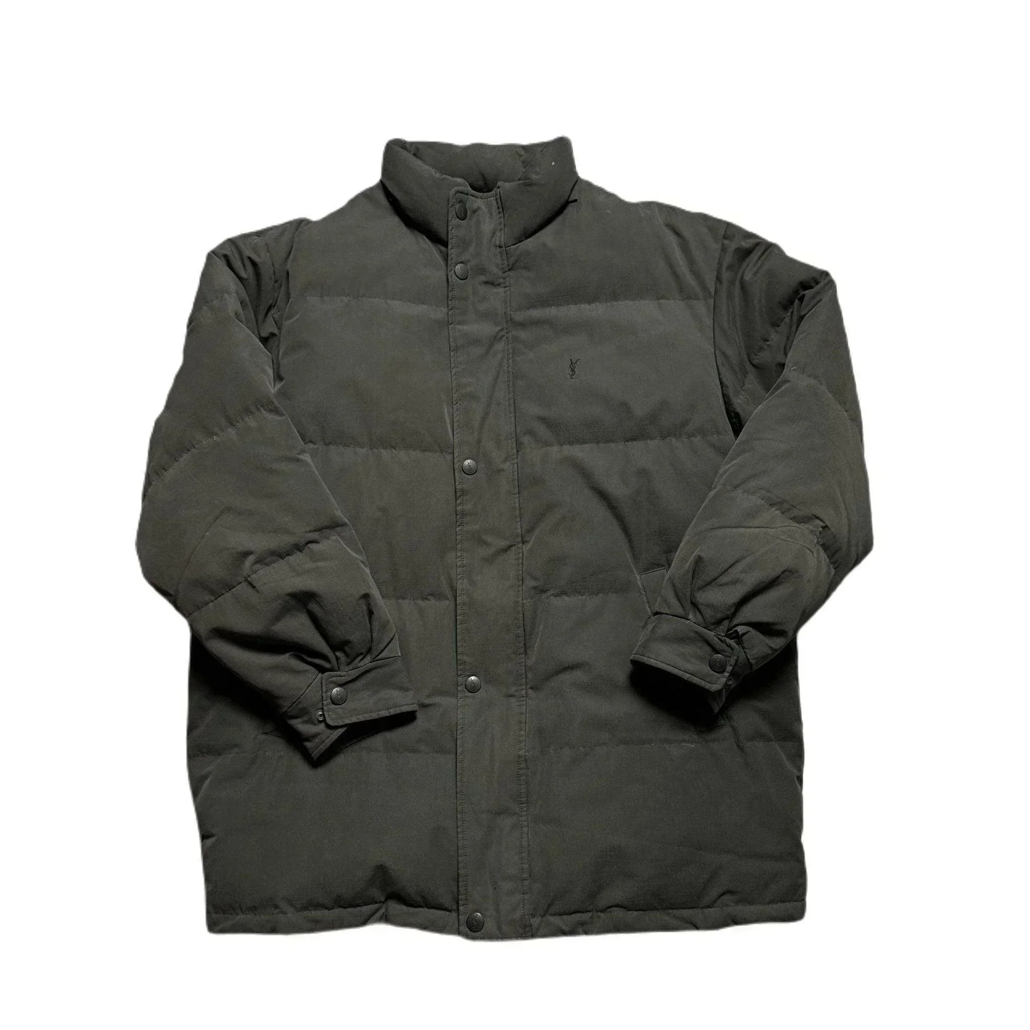 Vintage 90s Grey YSL Coat - XL