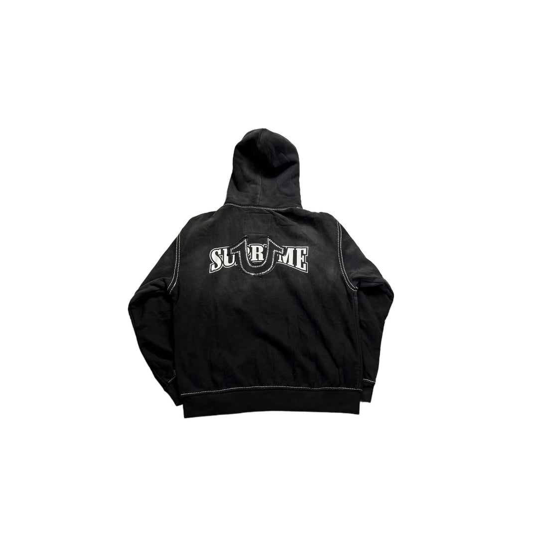Black Supreme x True Religion Zip Up Hoodie - M