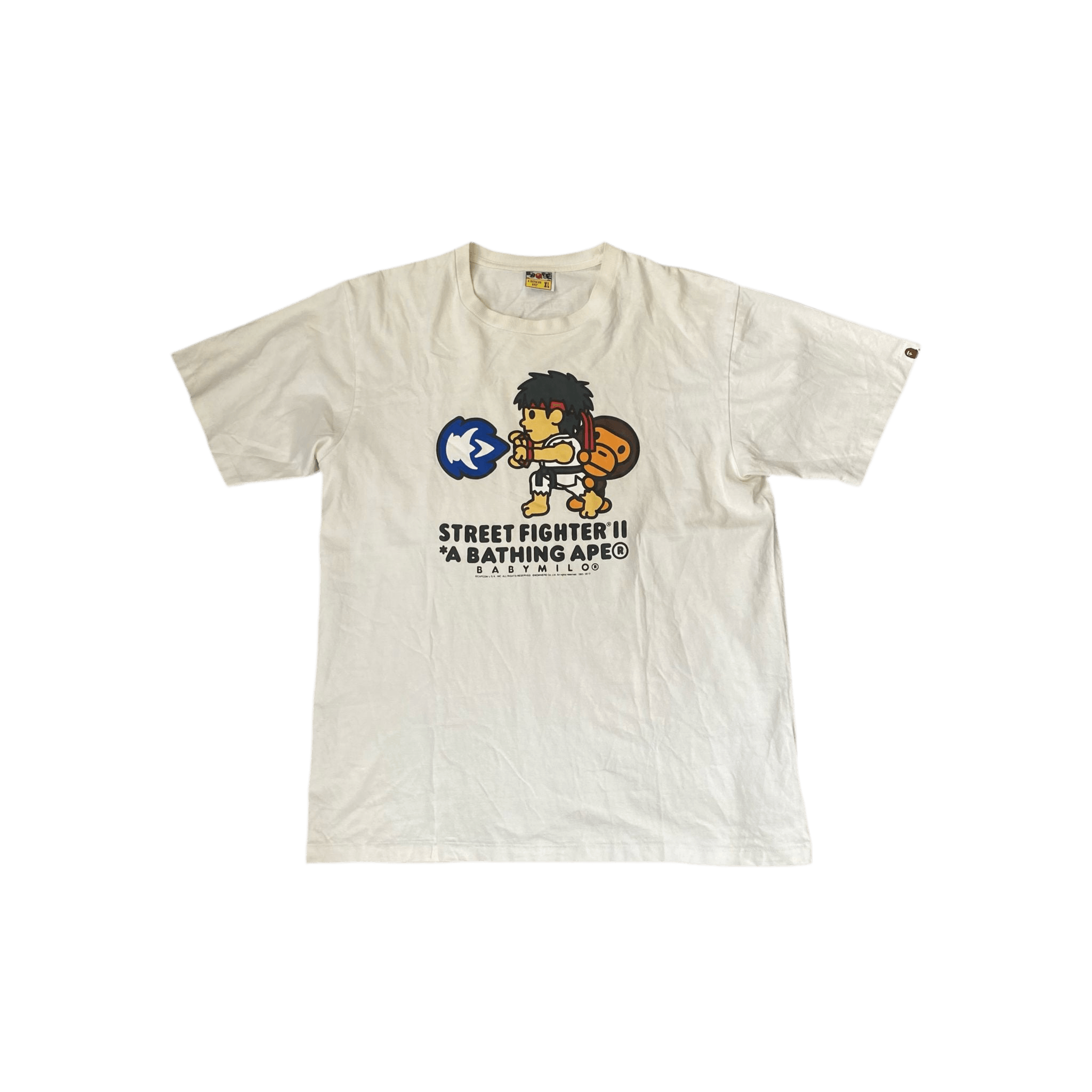 White A Bathing Ape (BAPE) x Street Fighter Tee - XL