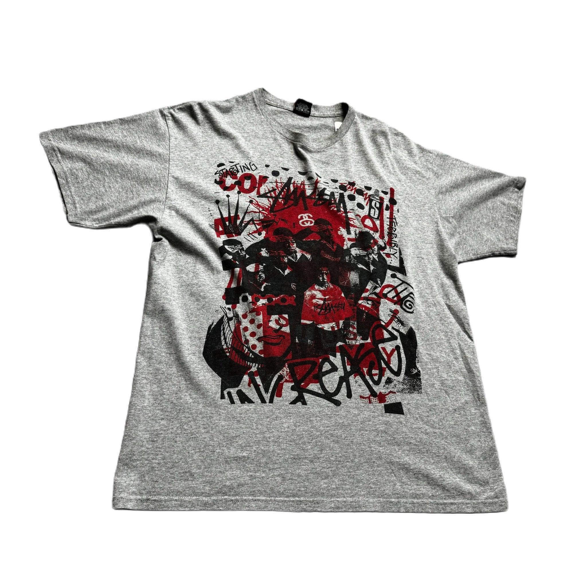 Grey Stussy Tee - L