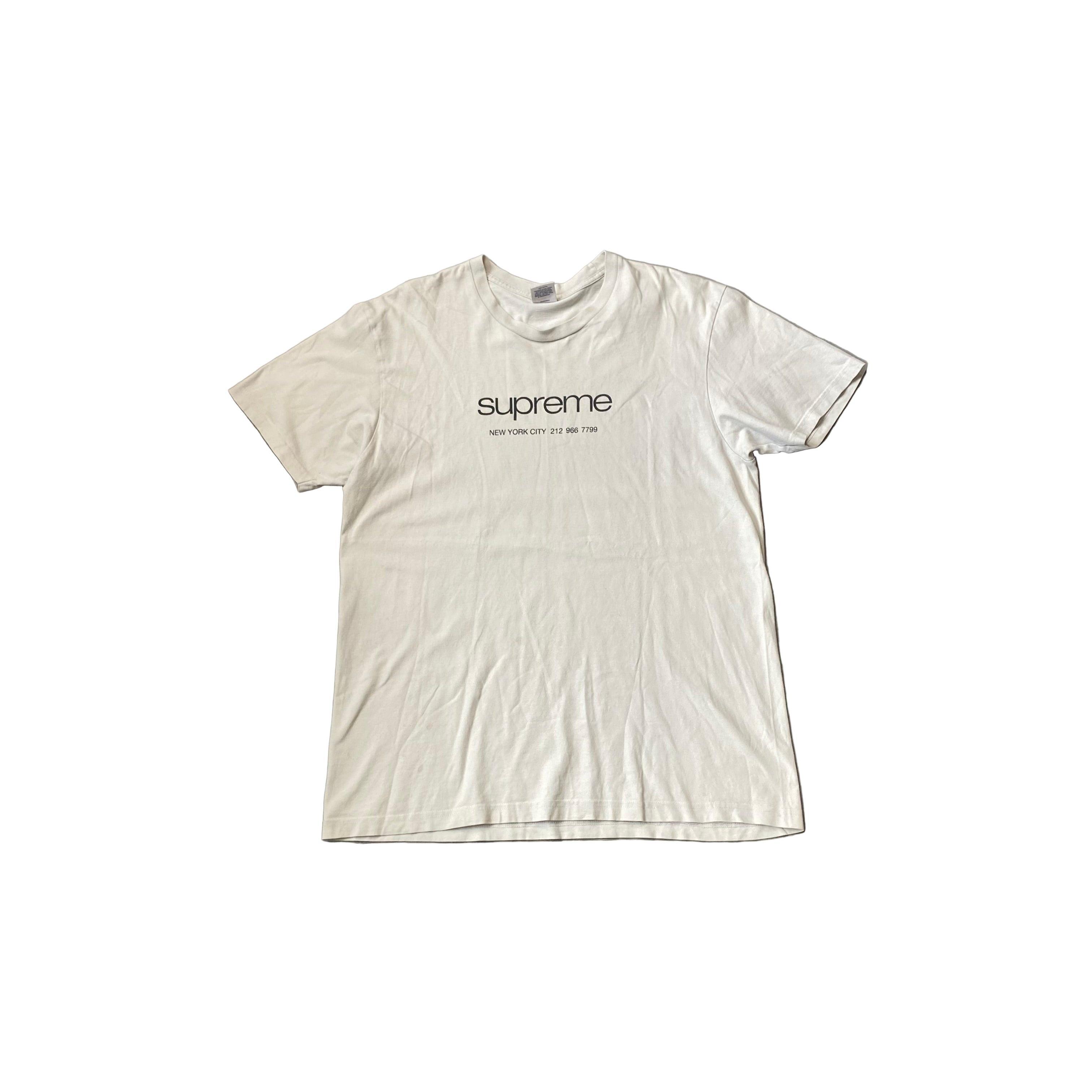White Supreme Tee - L