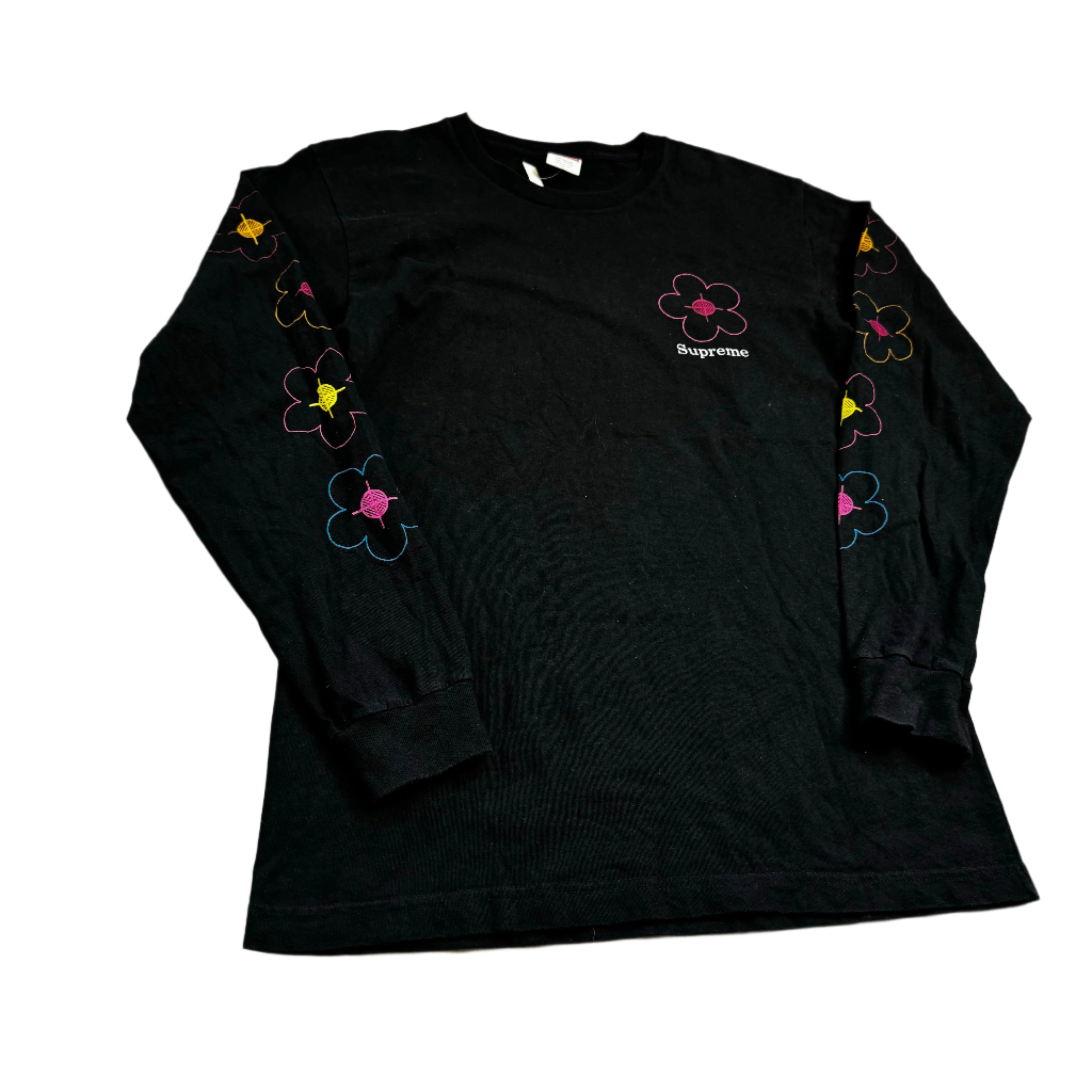 Black Supreme Long Sleeve Tee - M