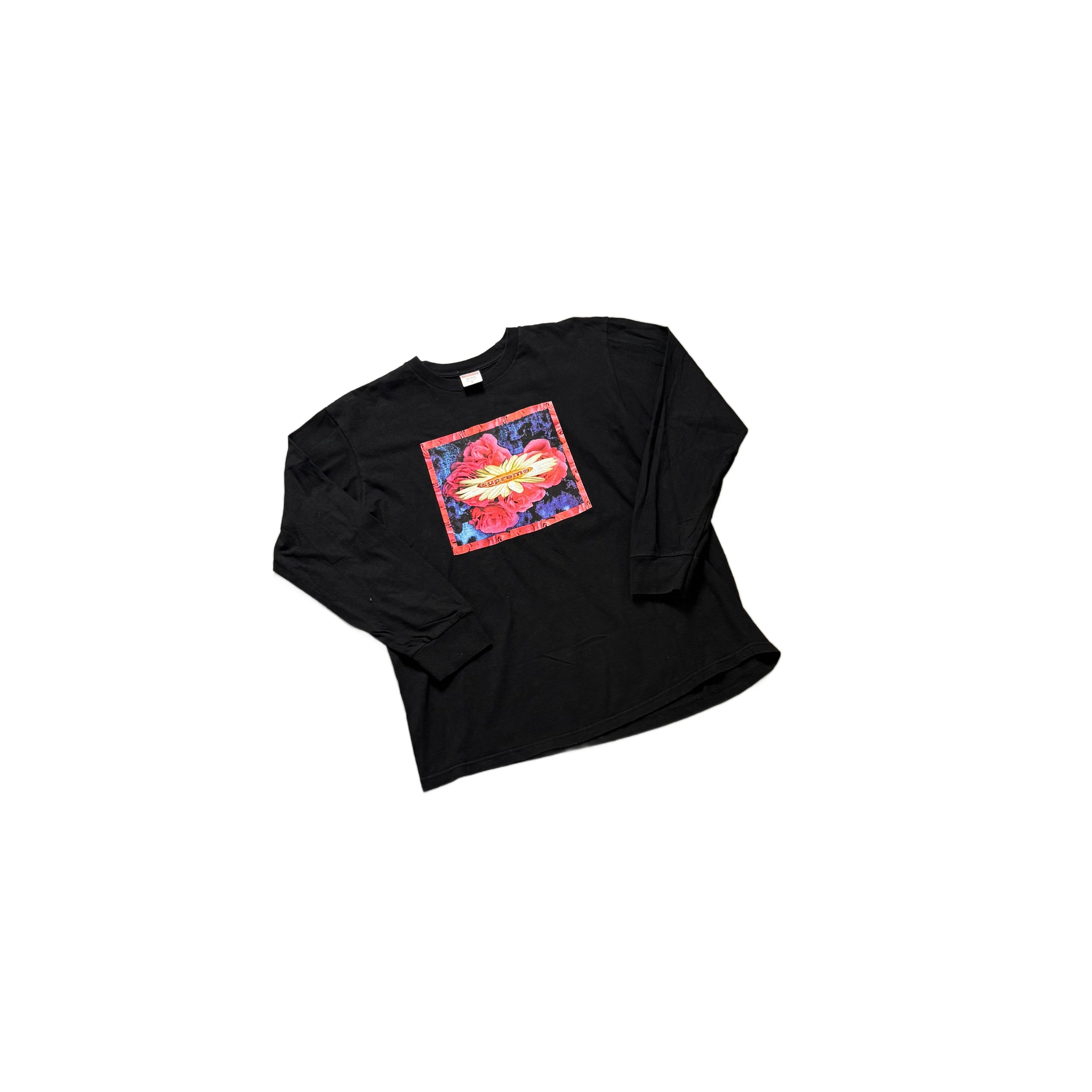 Black Supreme Long Sleeve Tee - M