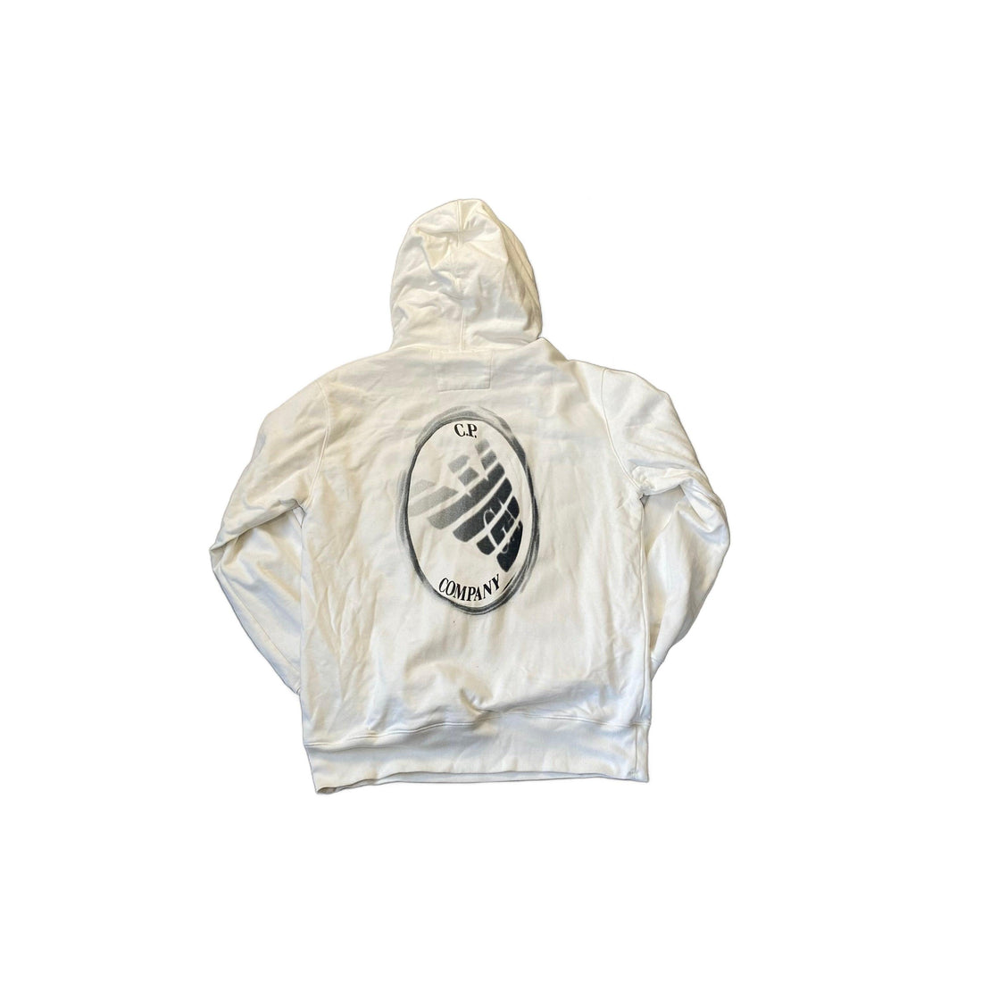 White CP Company x Armani Hoodie - L