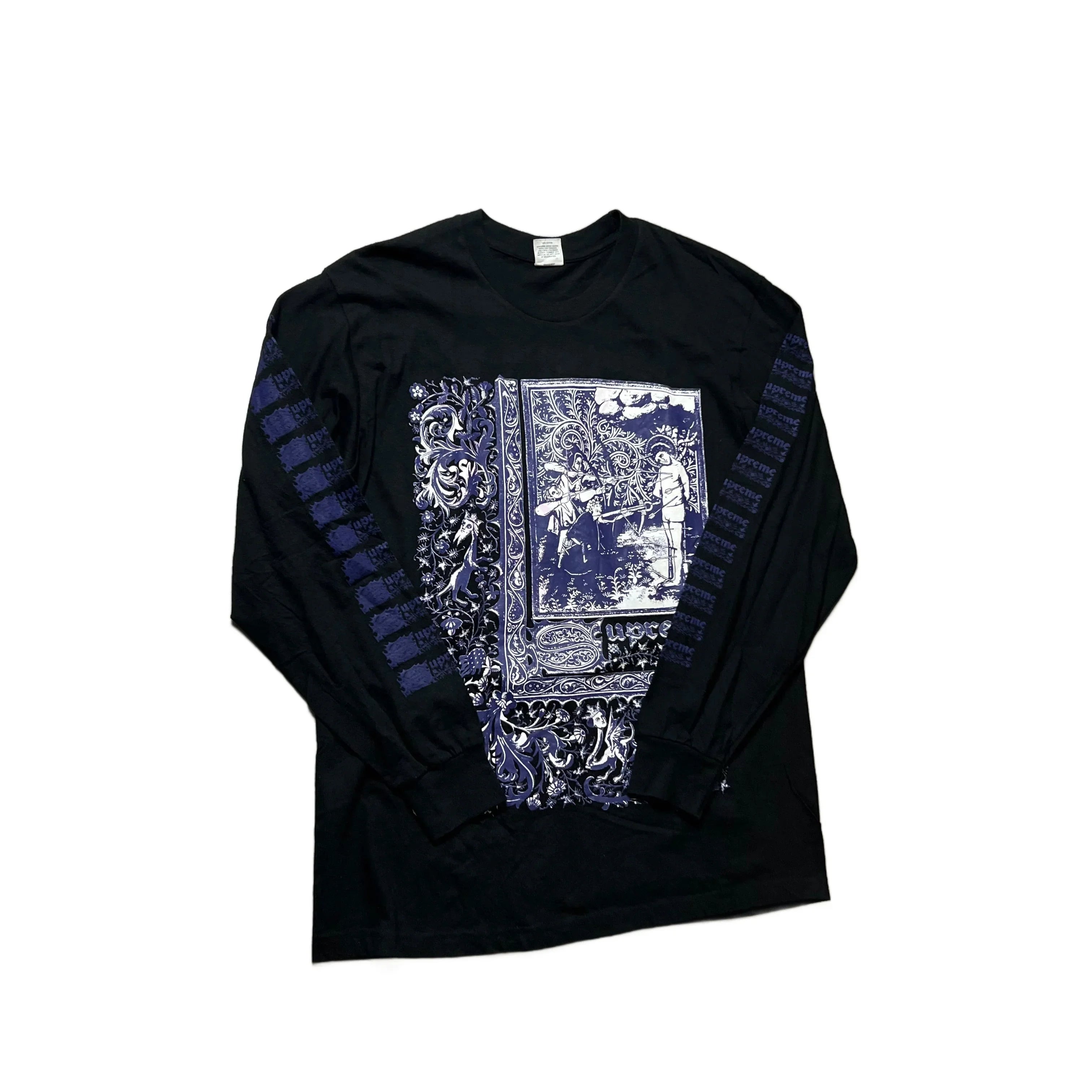 Black Supreme Long Sleeve Tee - M