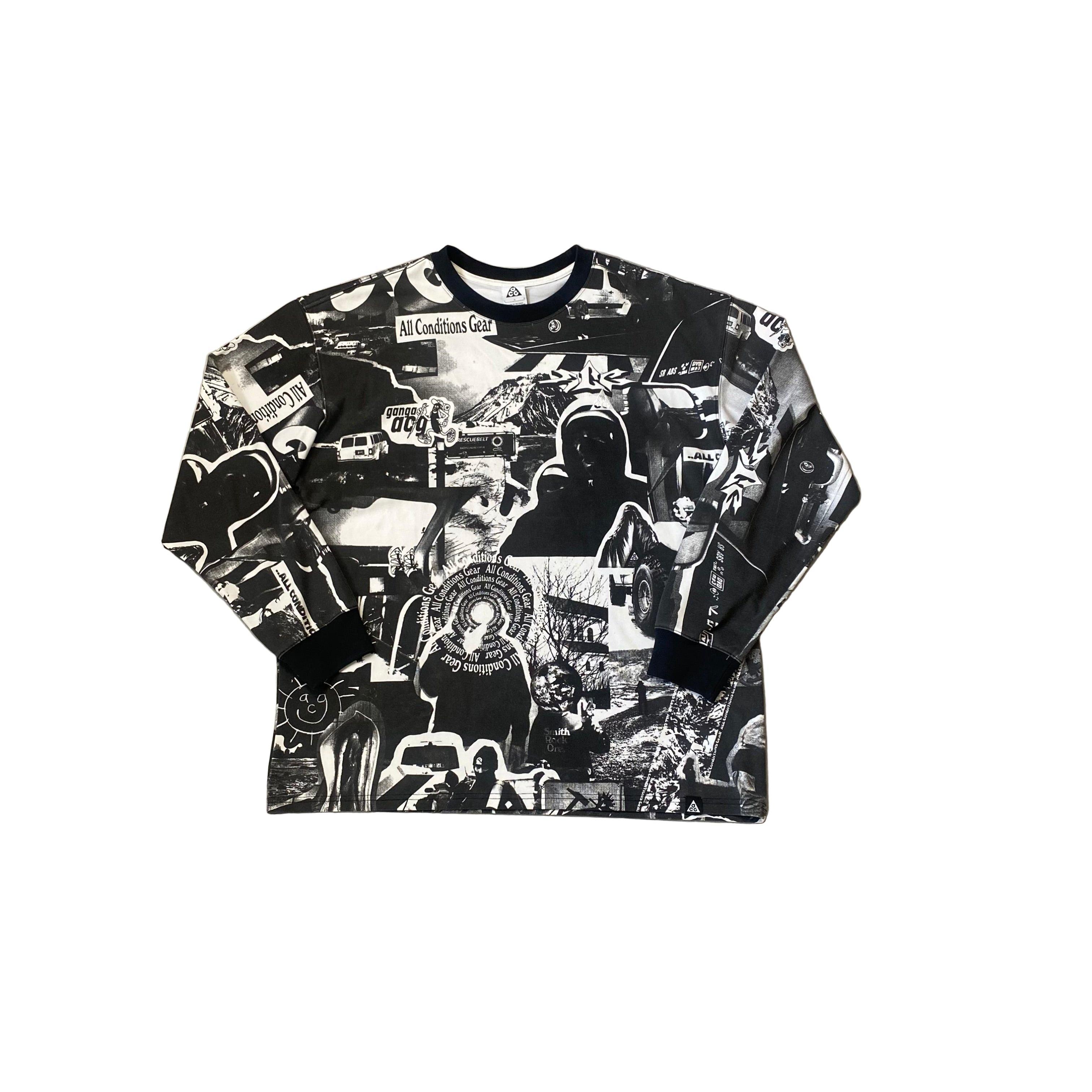 Black + White Nike ACG Long Sleeve Tee - L