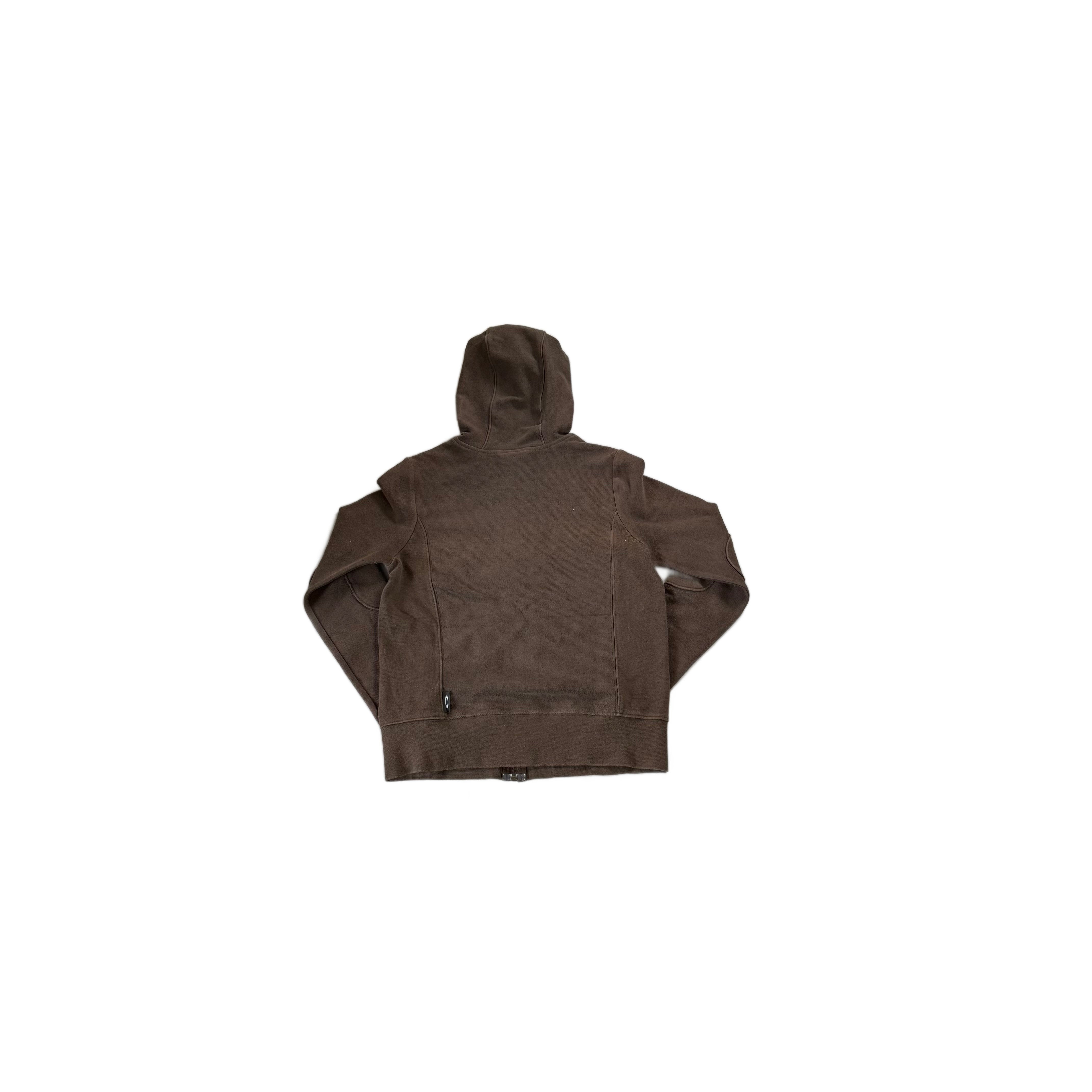Brown Oakley Zip Up Hoodie - S