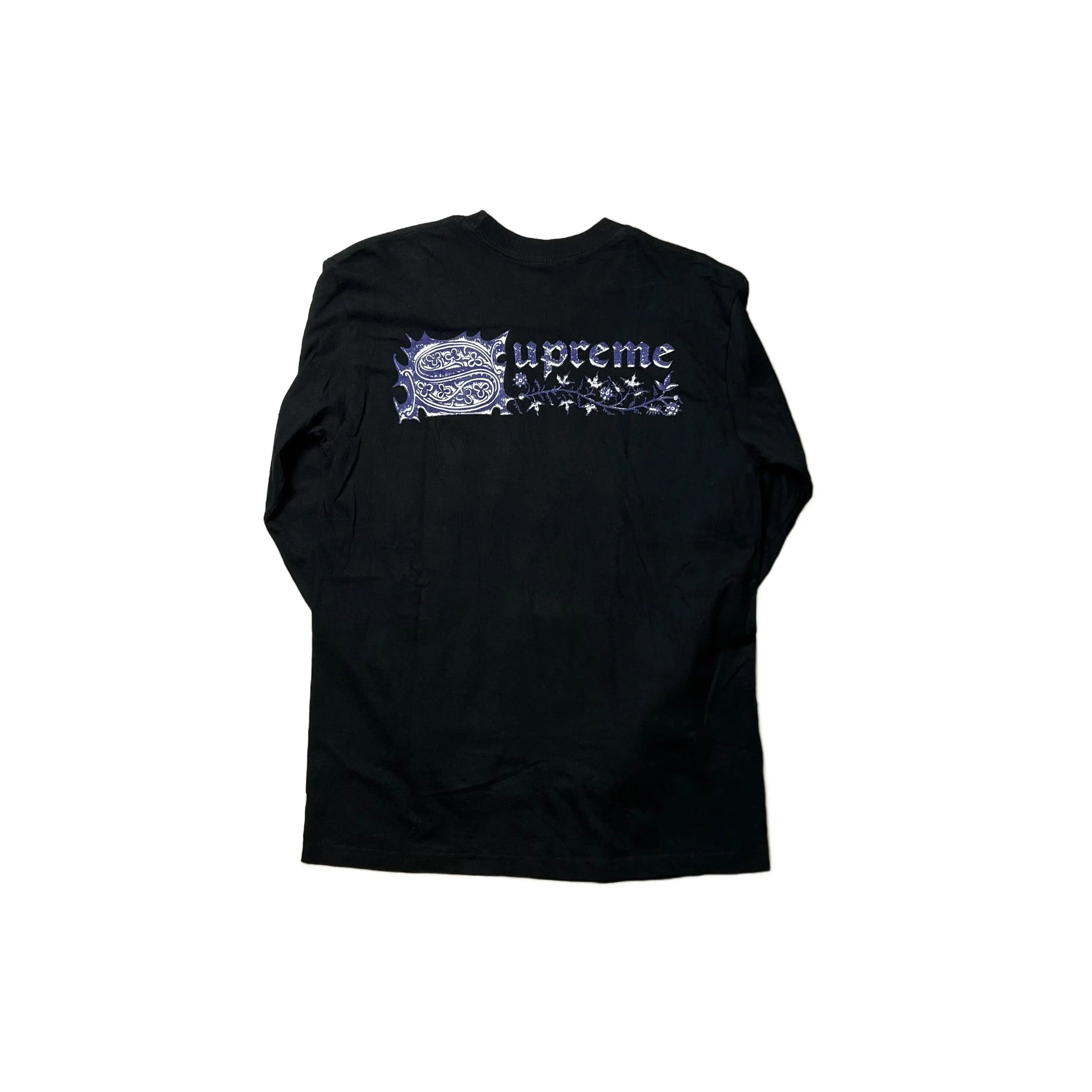 Black Supreme Long Sleeve Tee - M