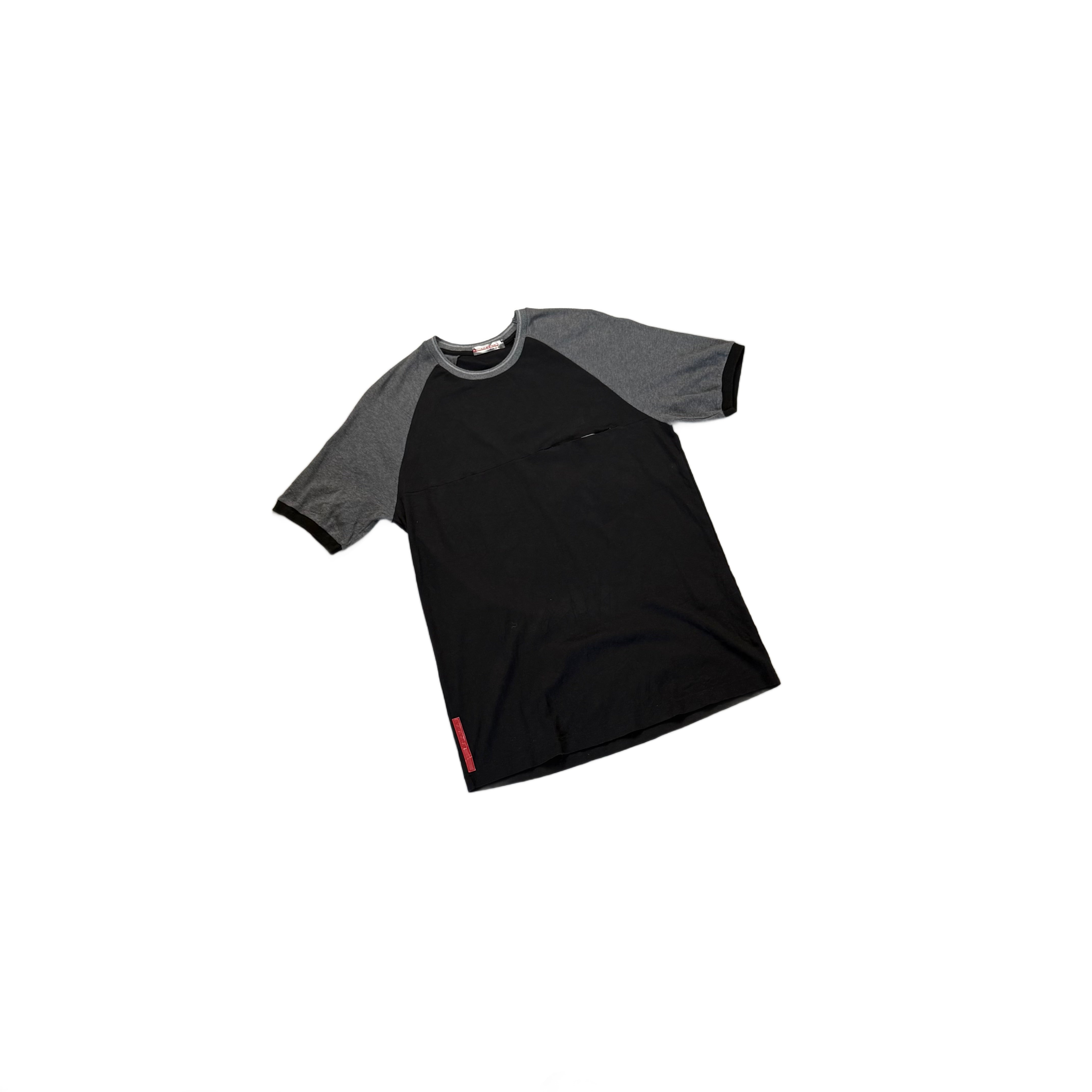 Vintage Black + Grey Prada Tee - M