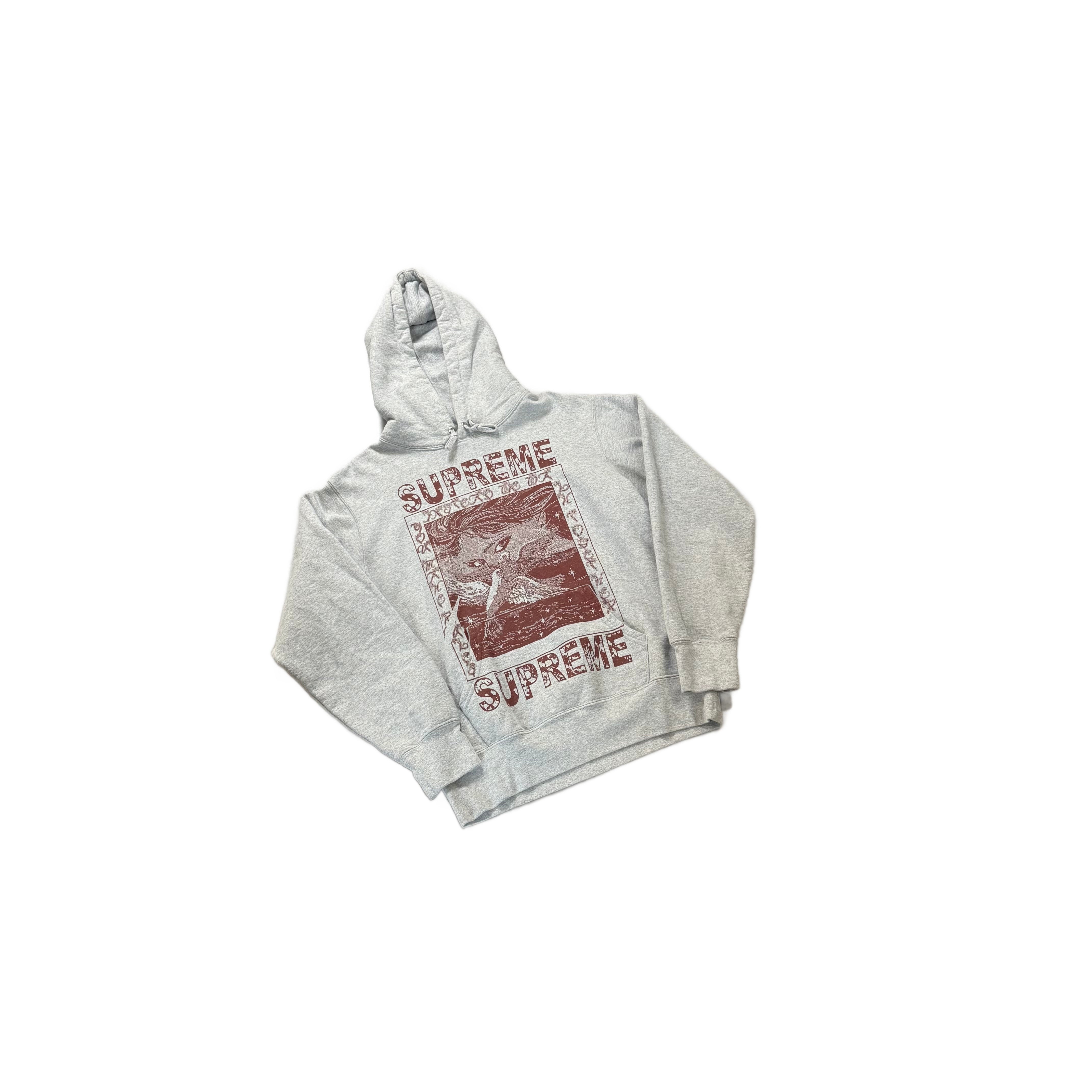 Grey Supreme Hoodie - M