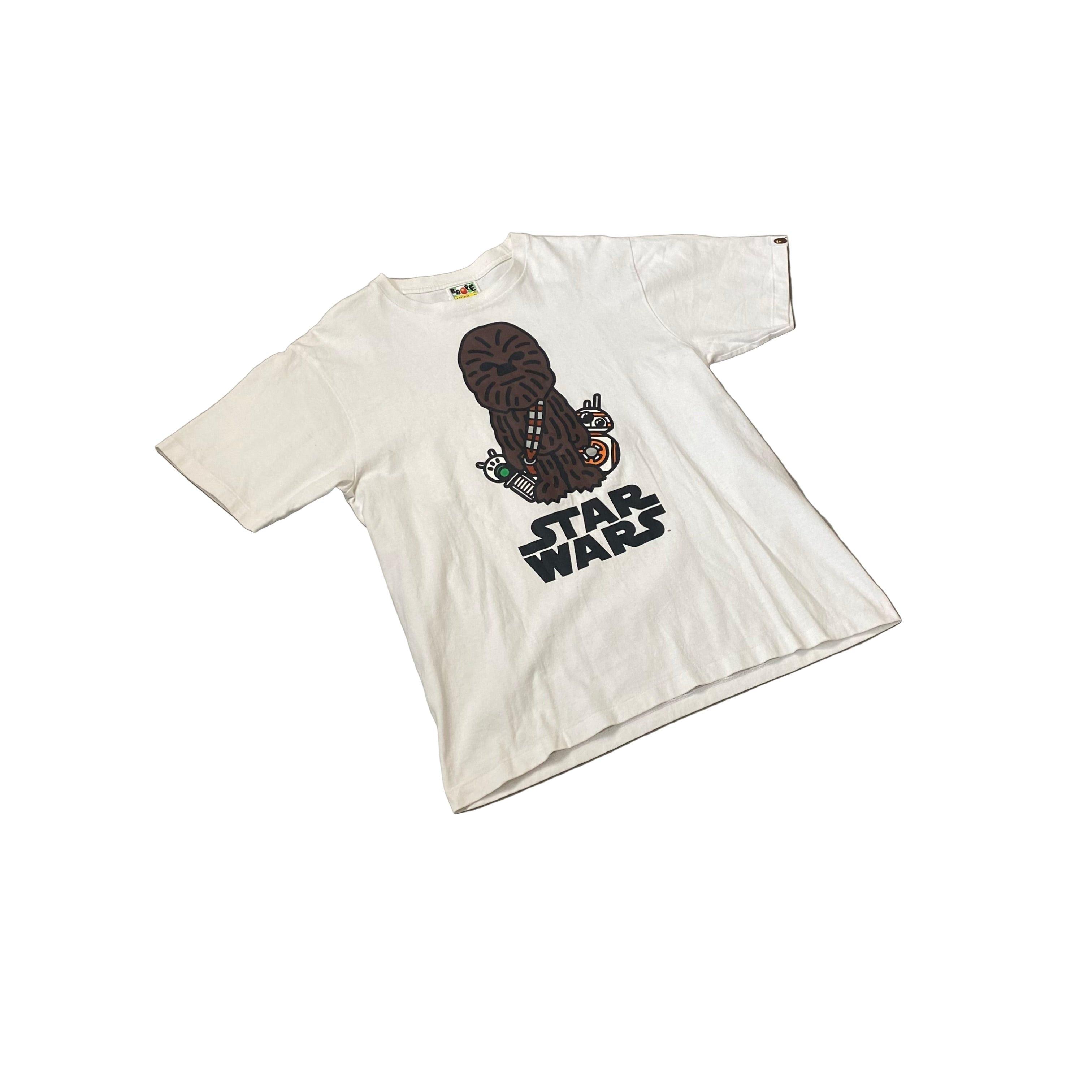 White A Bathing Ape (BAPE) x Star Wars Tee - M
