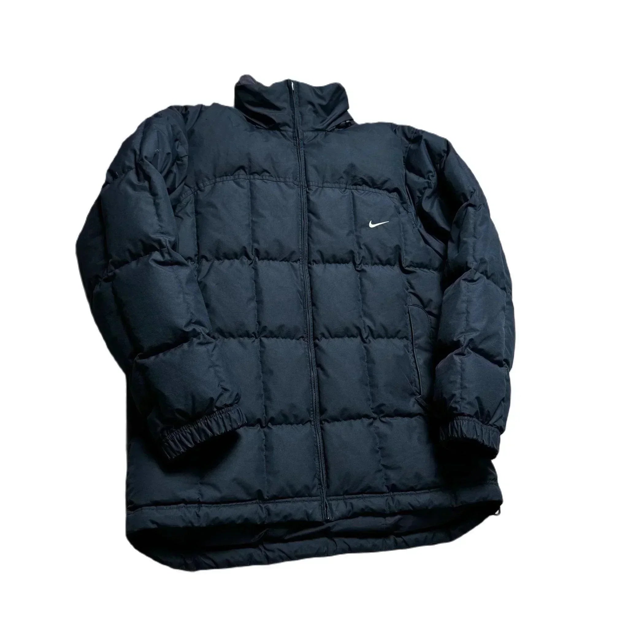 Vintage Navy Blue Nike Puffer Coat - M