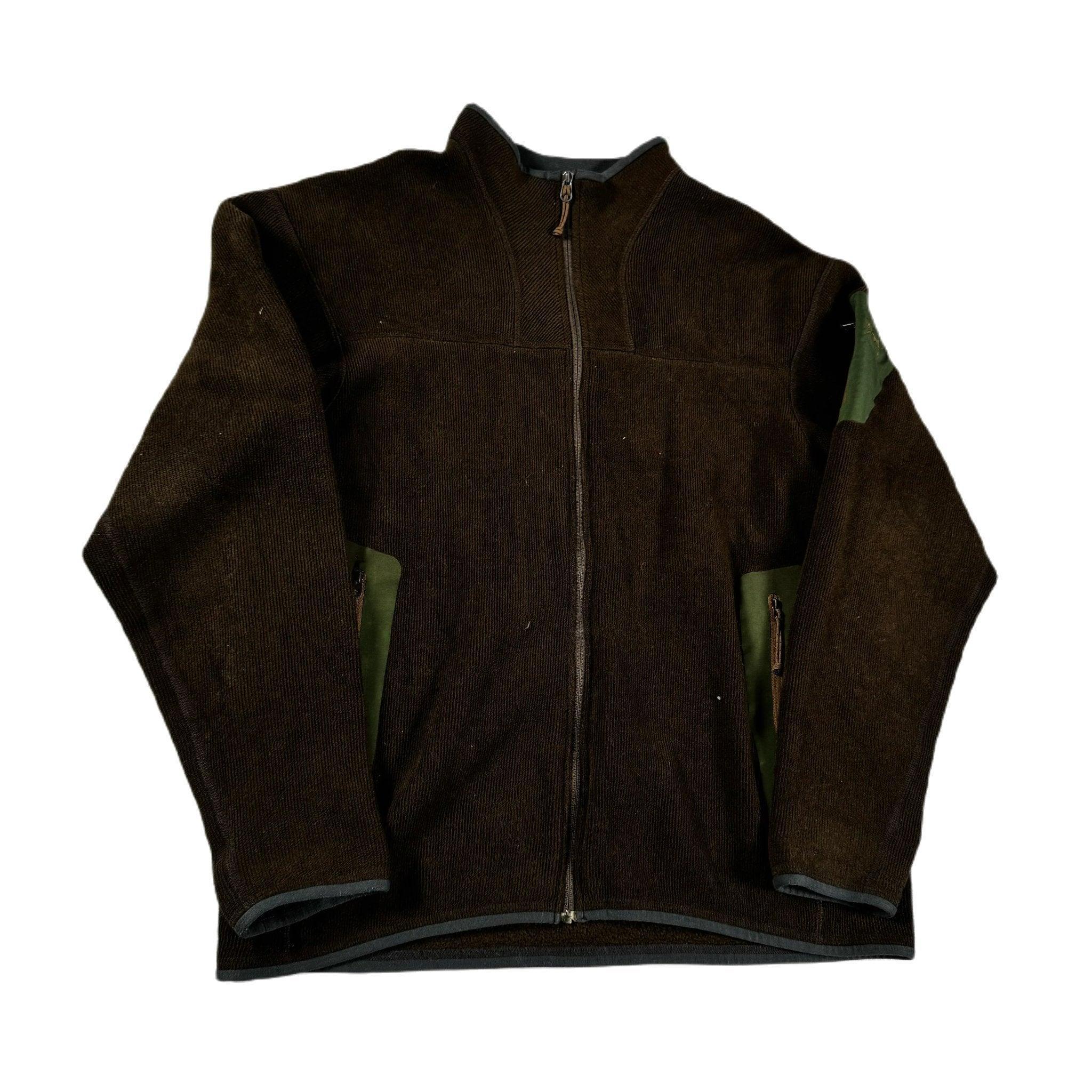 Vintage Dark Green Arc’Teryx Full Zip Fleece - L