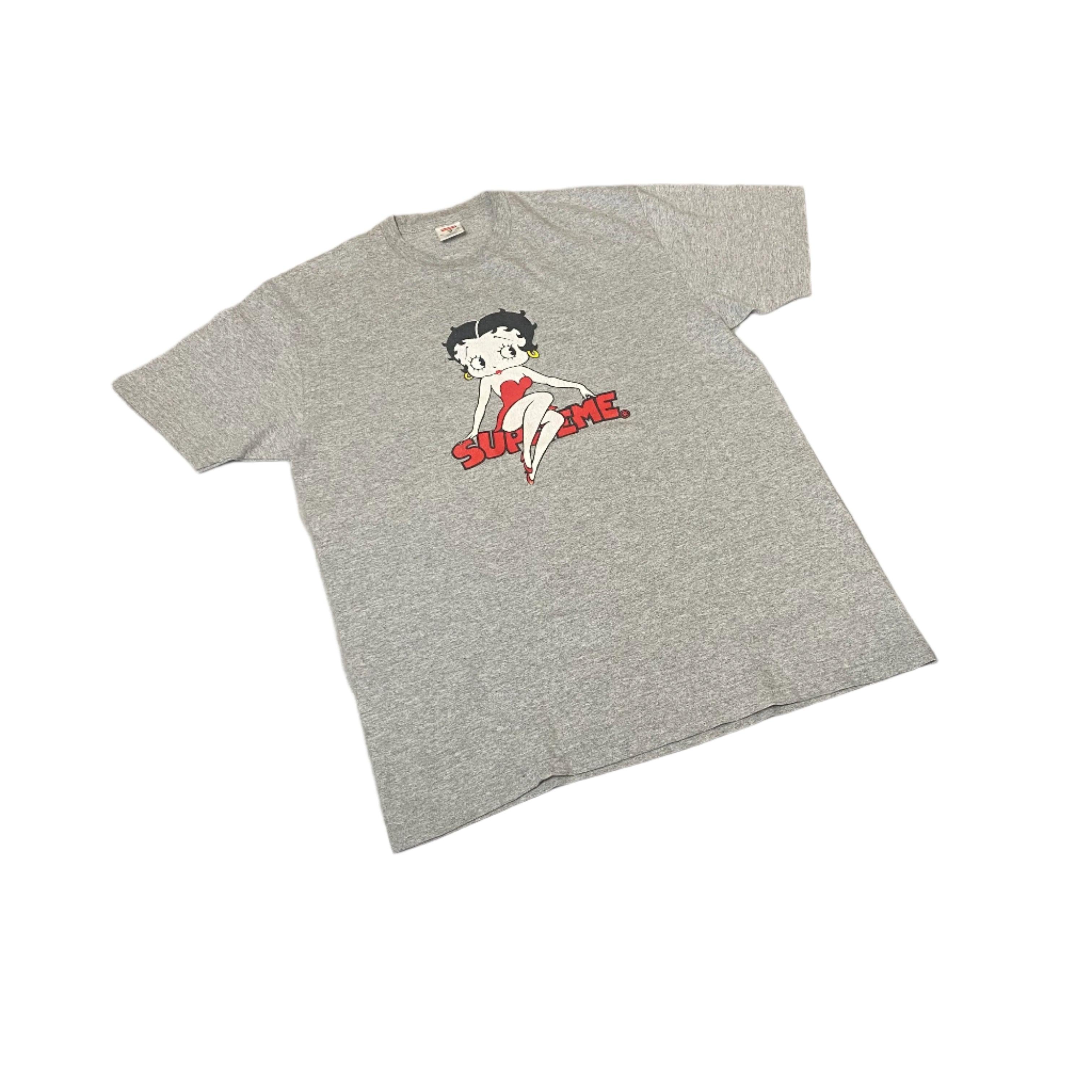Grey Supreme Betty Boop Tee - L