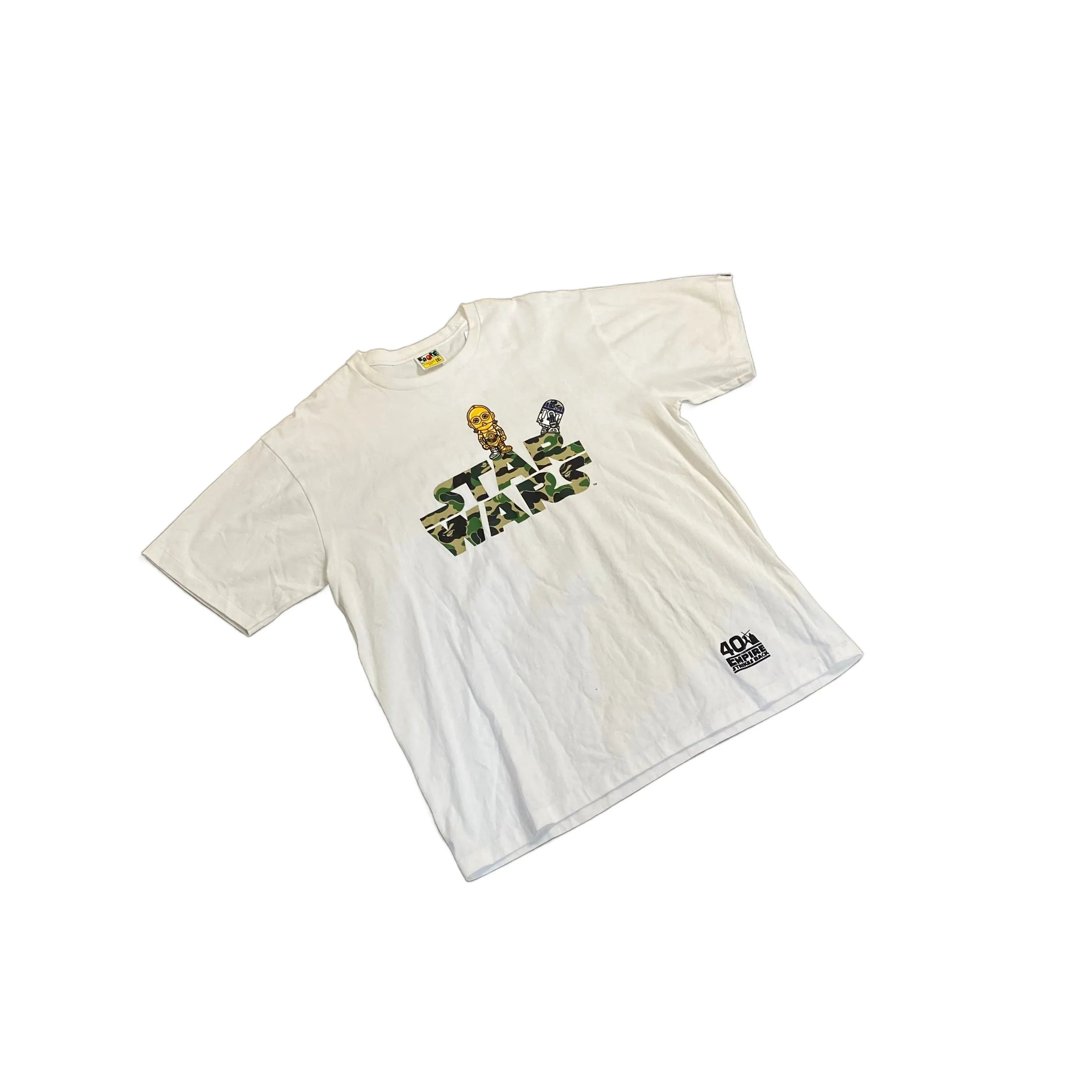 White A Bathing Ape (BAPE) x Star Wars Tee - XXL
