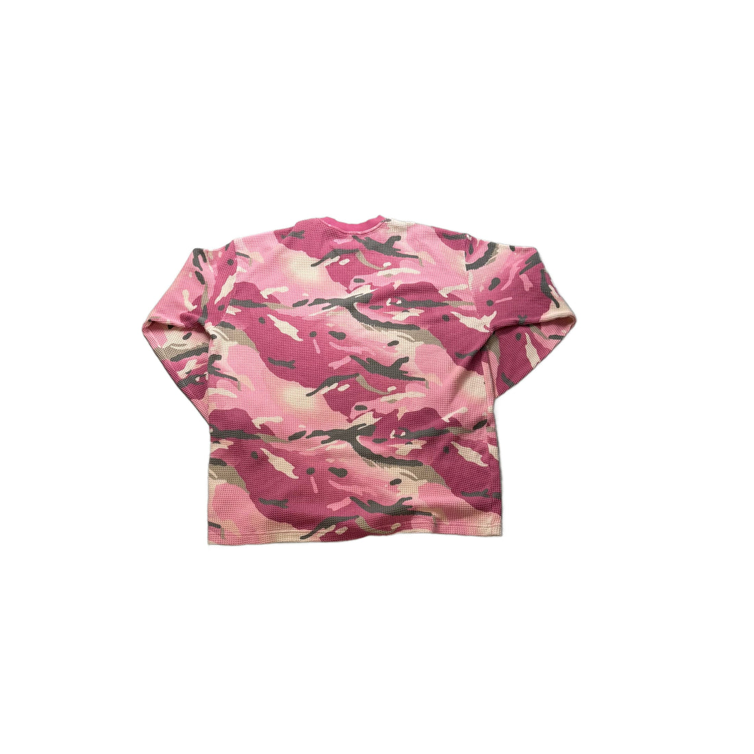 Pink Camo Patta Waffle Long Sleeve Tee - XL