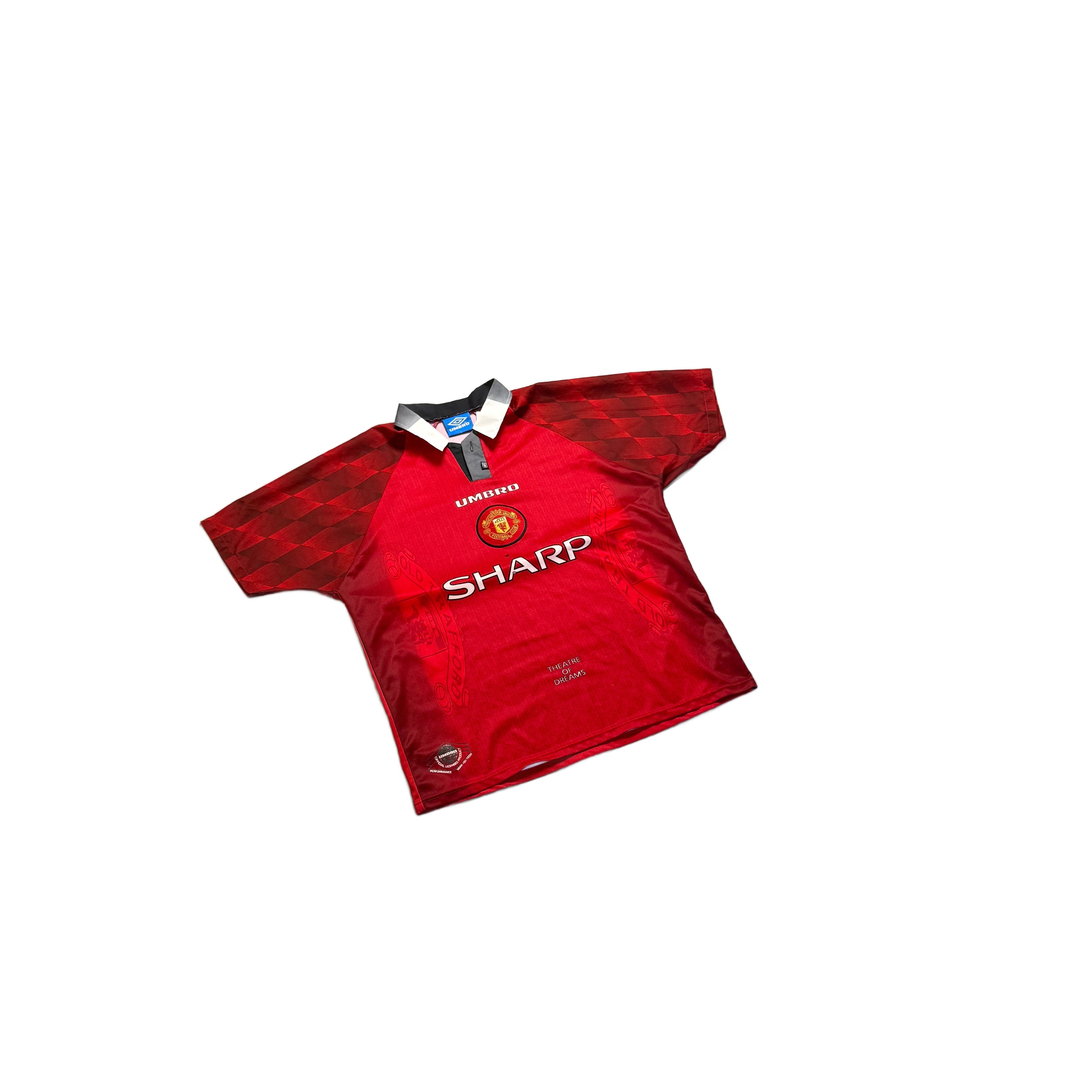 1996 - 98 Manchester United Home Shirt - L