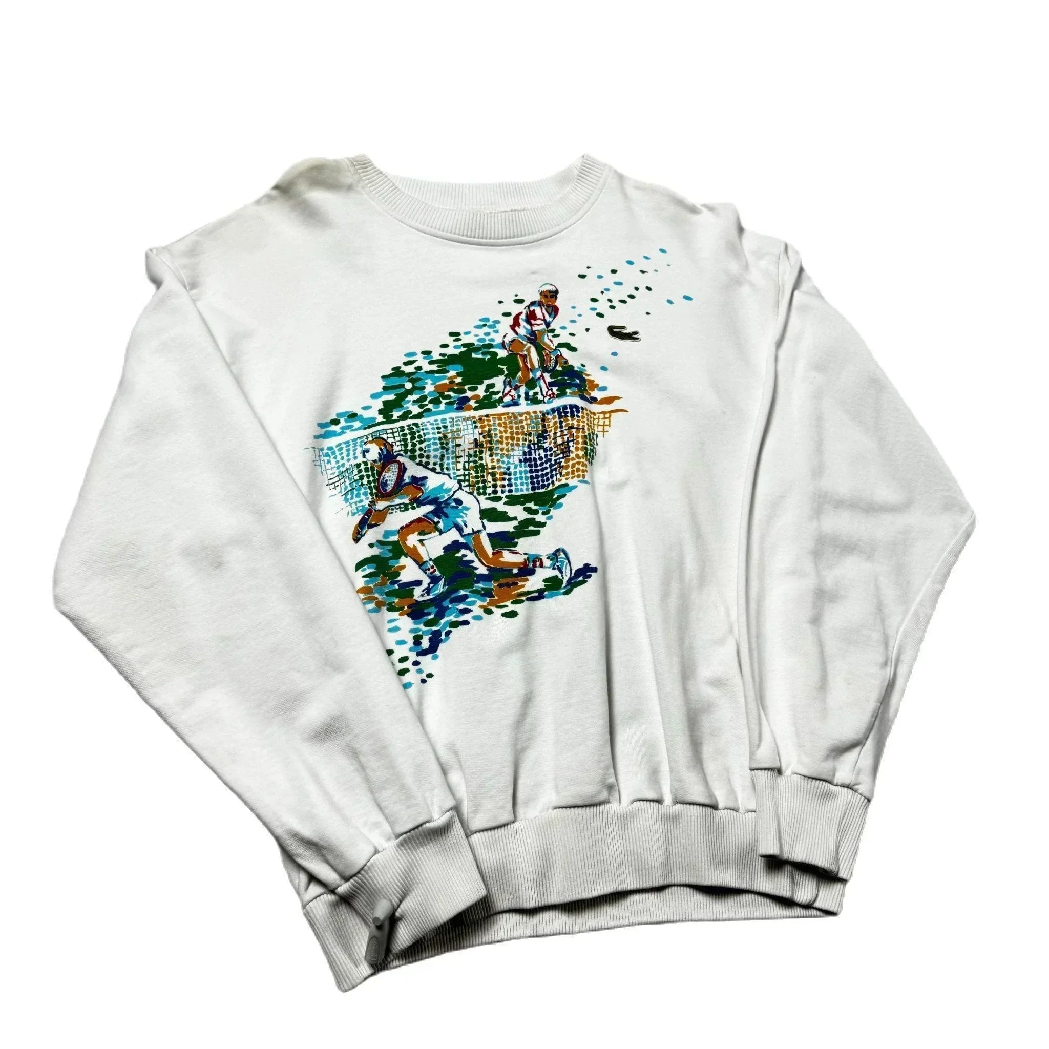 Vintage 90s White Lacoste Sweatshirt - S