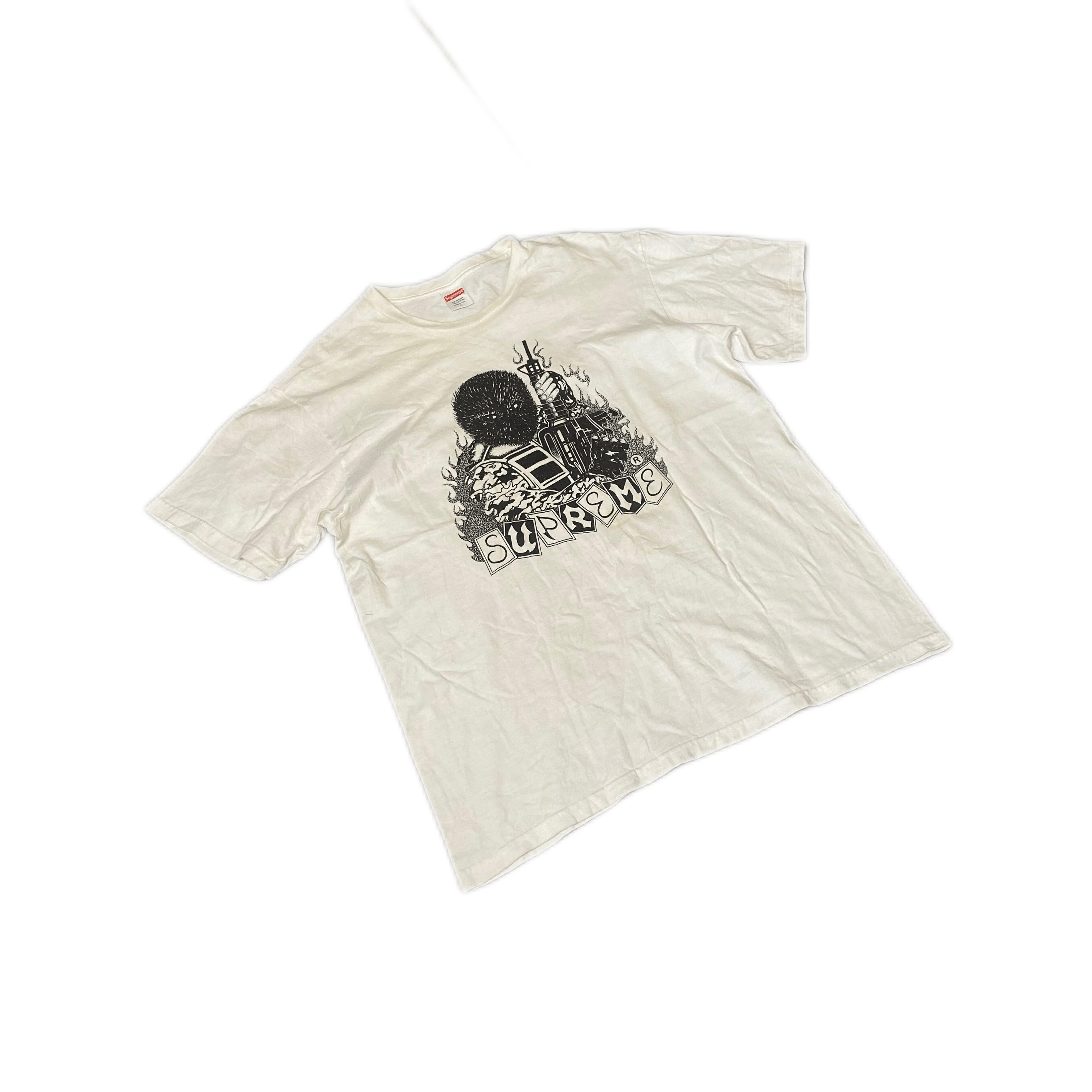White Supreme Tee - L