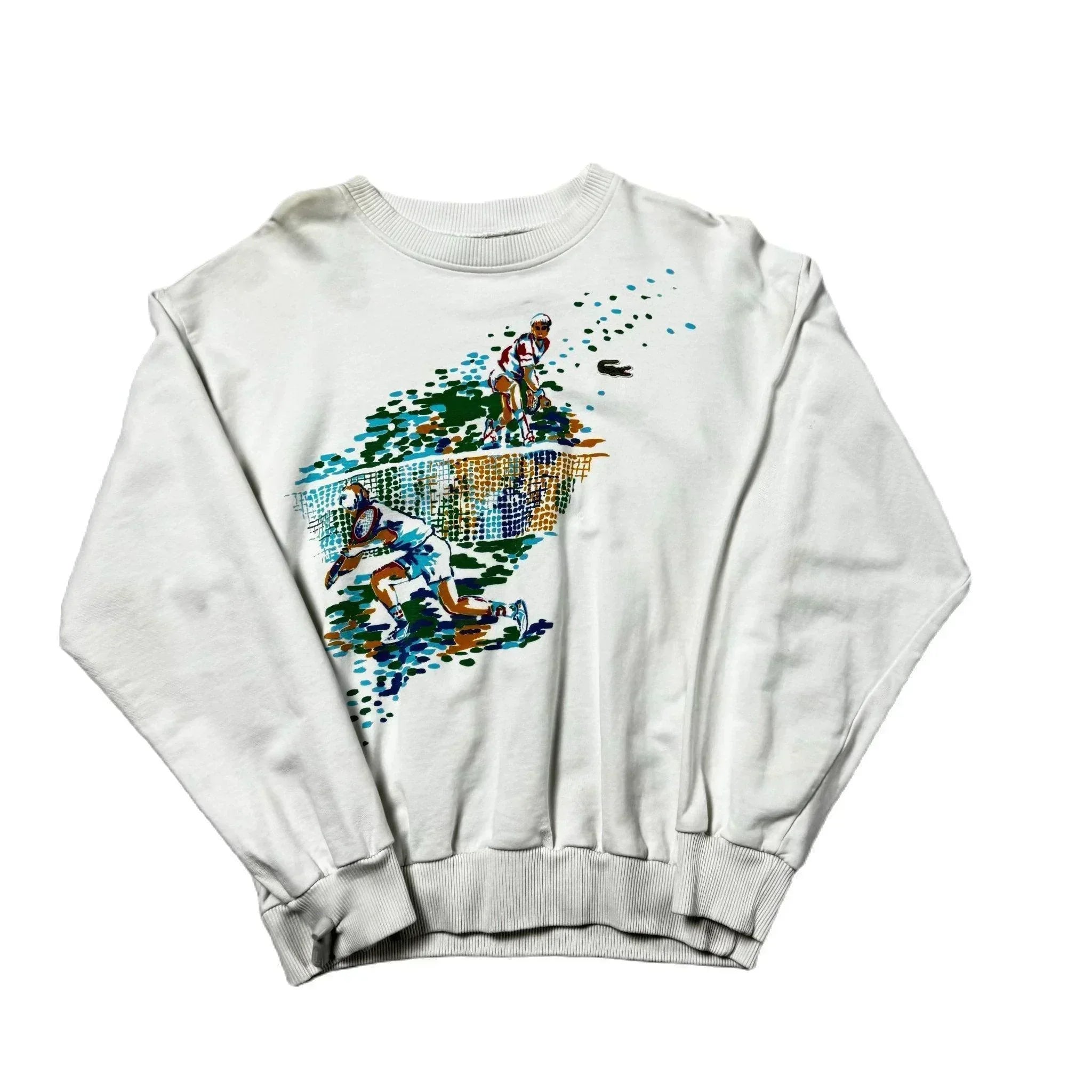 Vintage 90s White Lacoste Sweatshirt - S