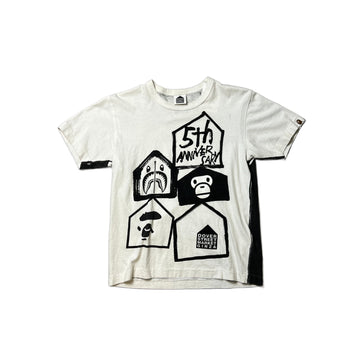 White + Black A Bathing Ape (BAPE) x DSM Tee - S