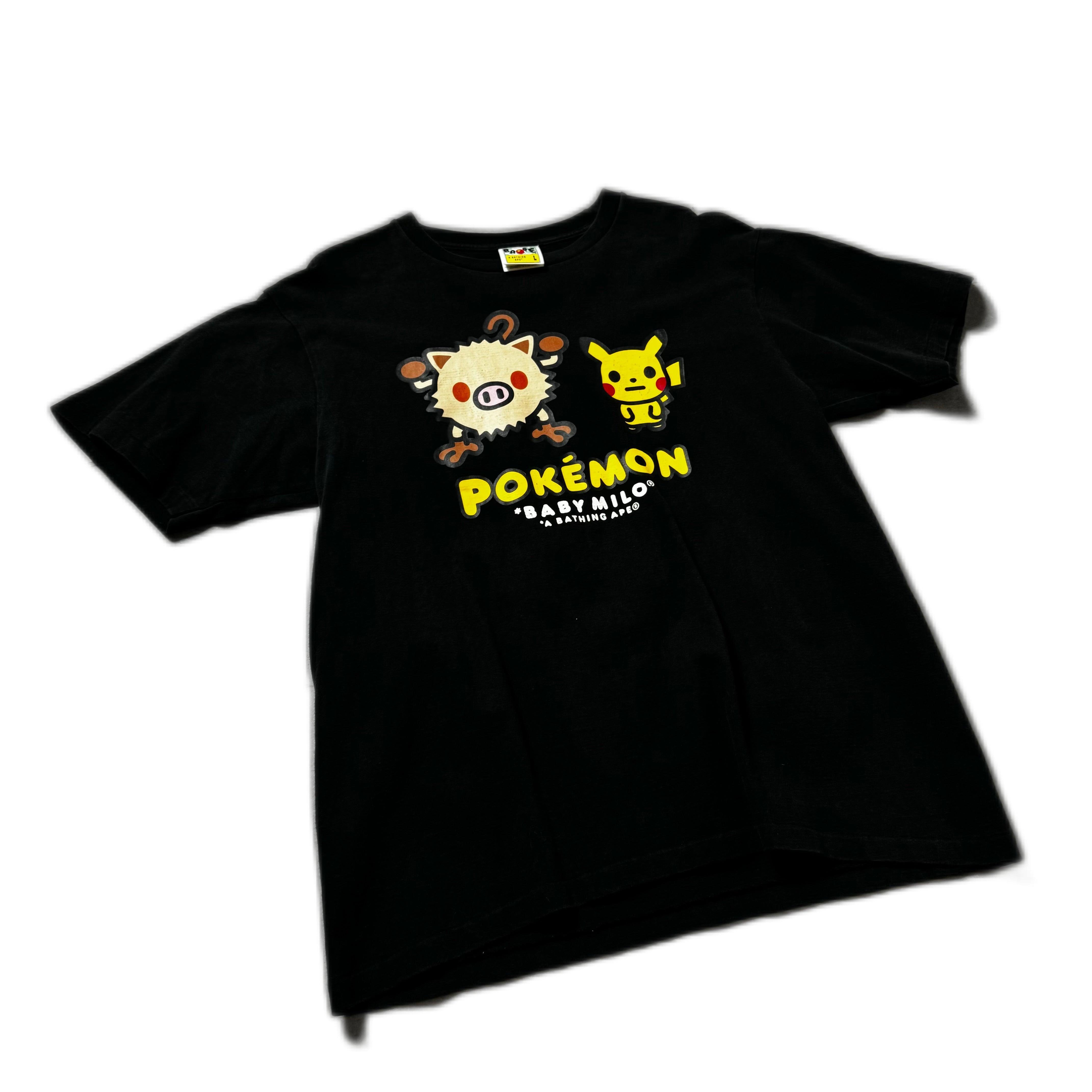 Black A Bathing Ape (BAPE) x Pokemon Tee - L