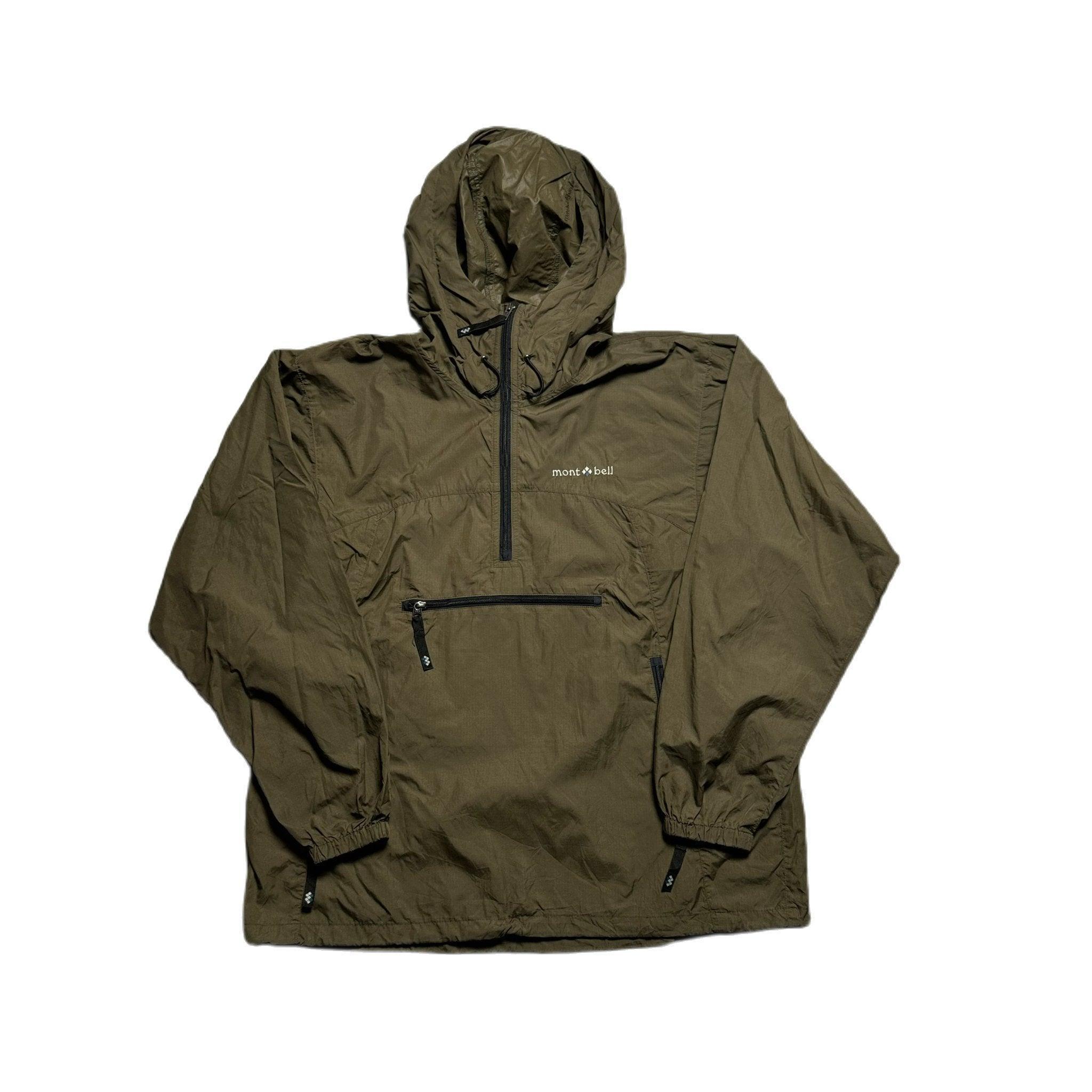 Green Montbell 1/4 Zip Pullover Jacket - XS