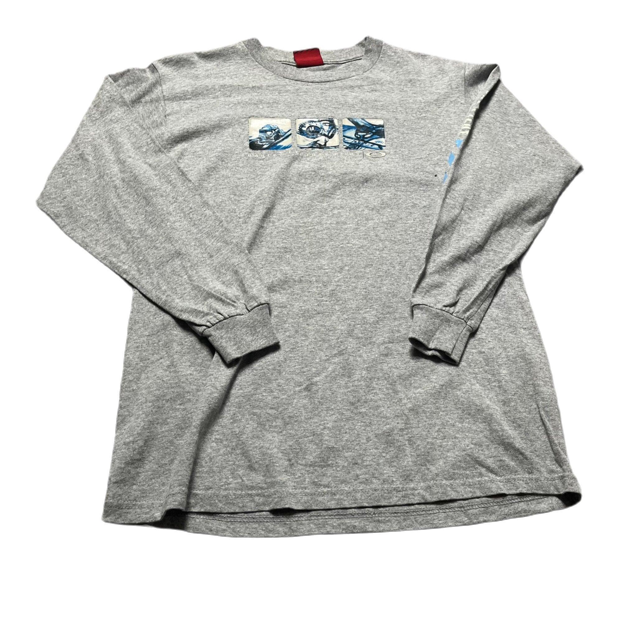 Vintage Grey Oakley Long Sleeve Tee - M
