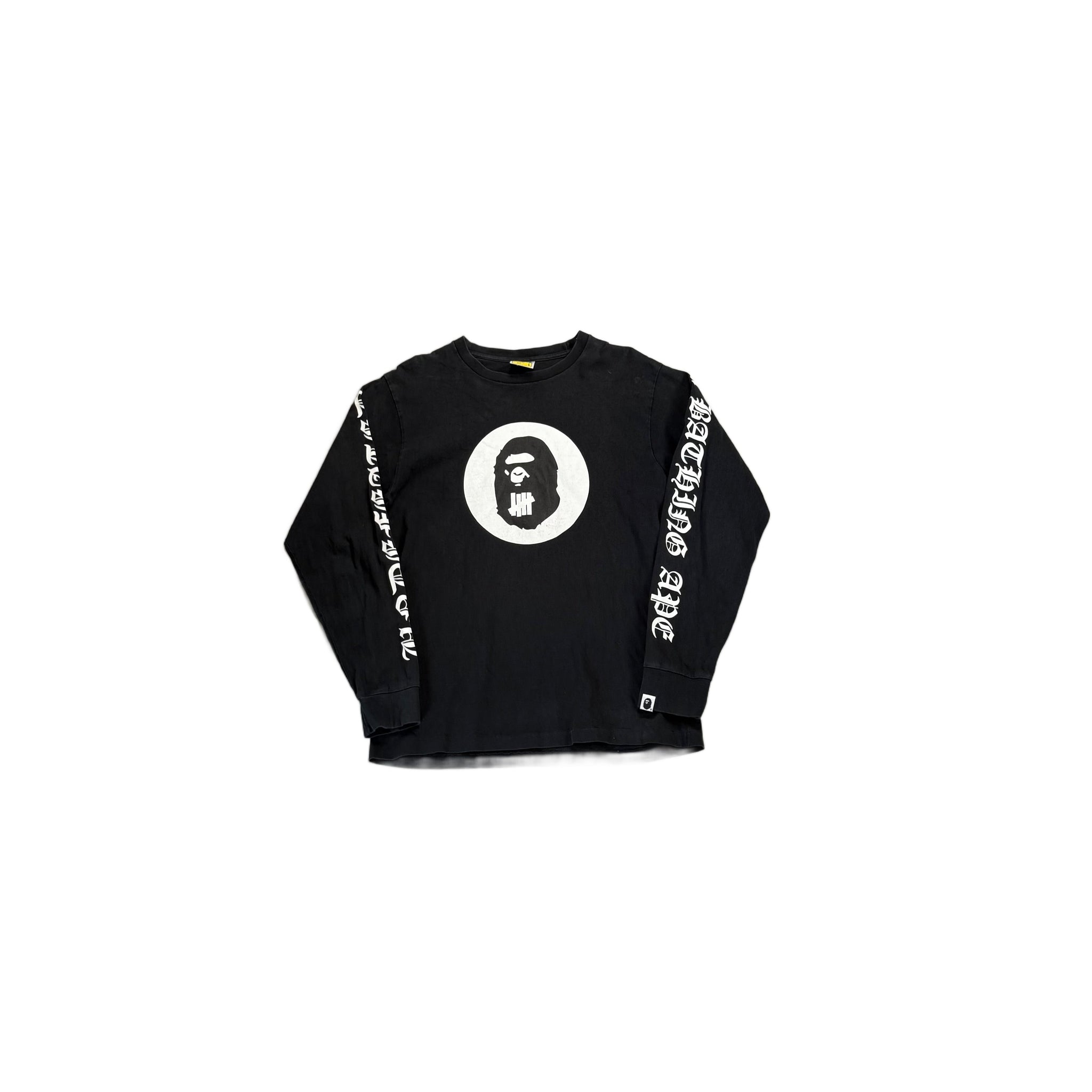 Black A Bathing Ape (BAPE) x Undefeated Long Sleeve Tee - L