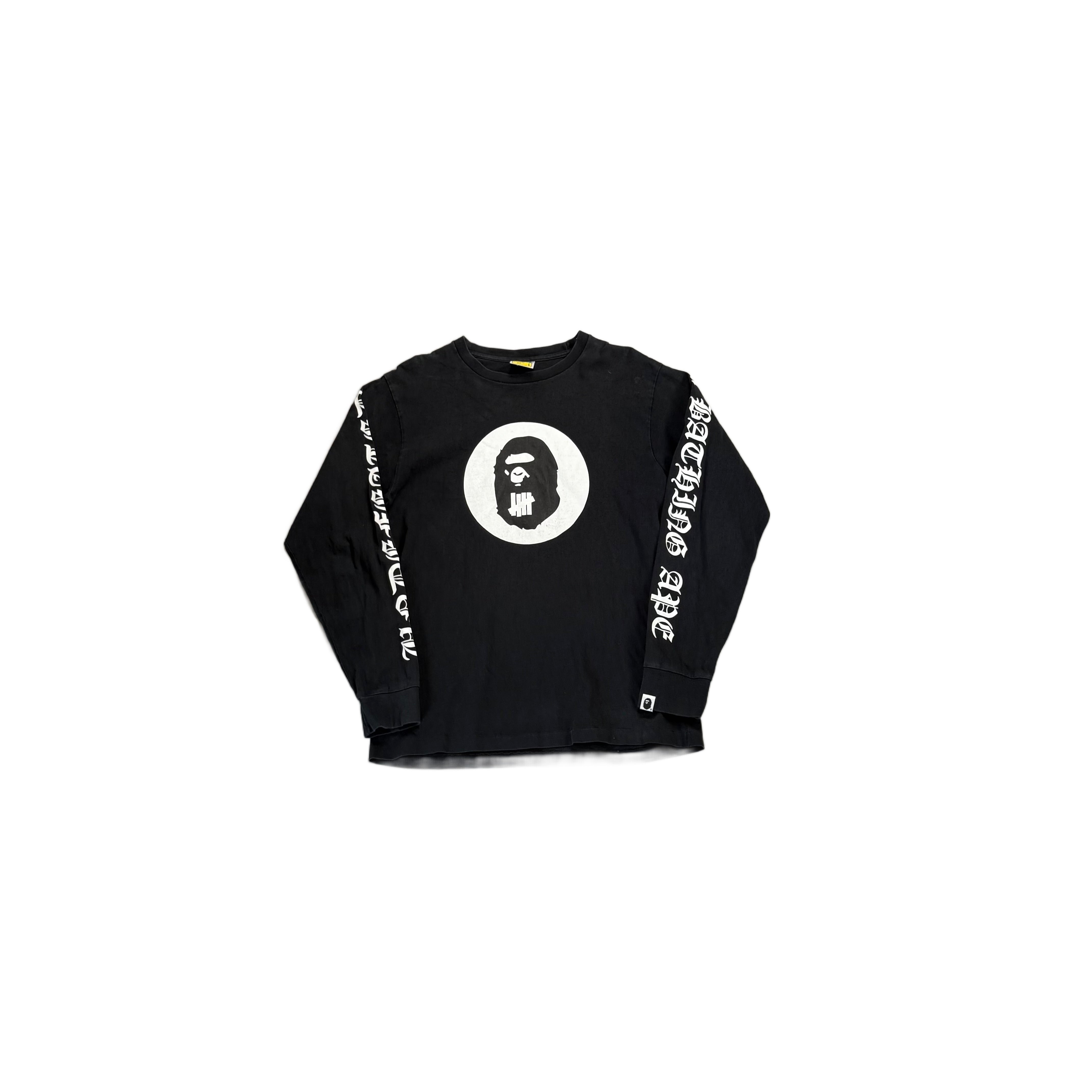 Black A Bathing Ape (BAPE) x Undefeated Long Sleeve Tee - L