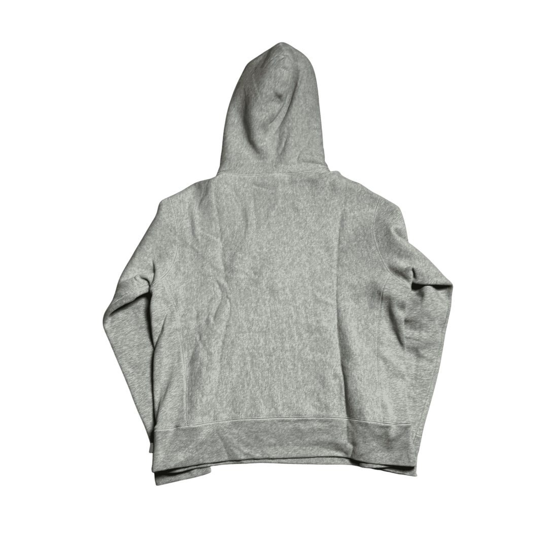 Grey + Orange Supreme Box Logo Hoodie - L