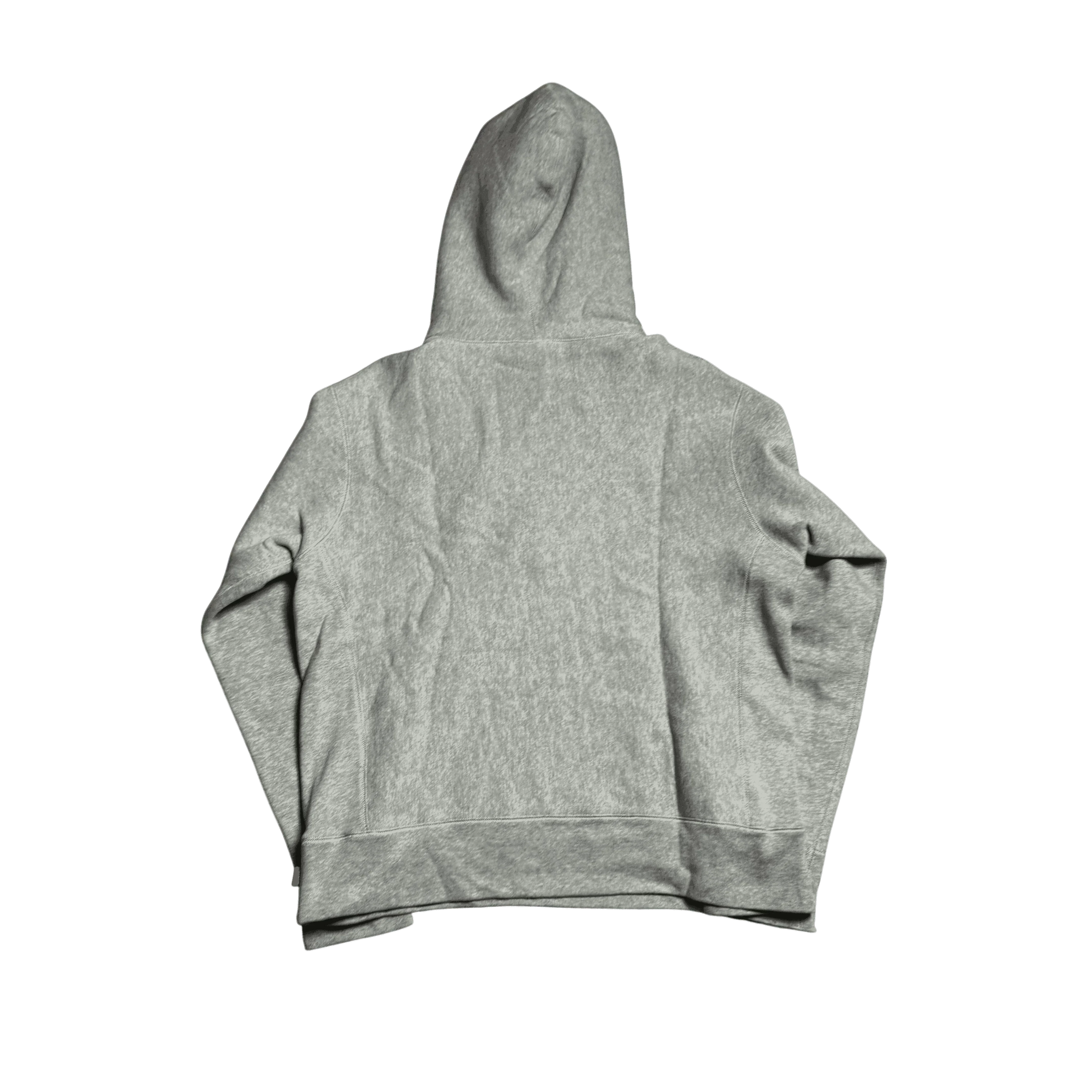Grey + Orange Supreme Box Logo Hoodie - L