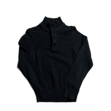 Vintage Navy Blue Stone Island 1/4 Zip Sweatshirt - S