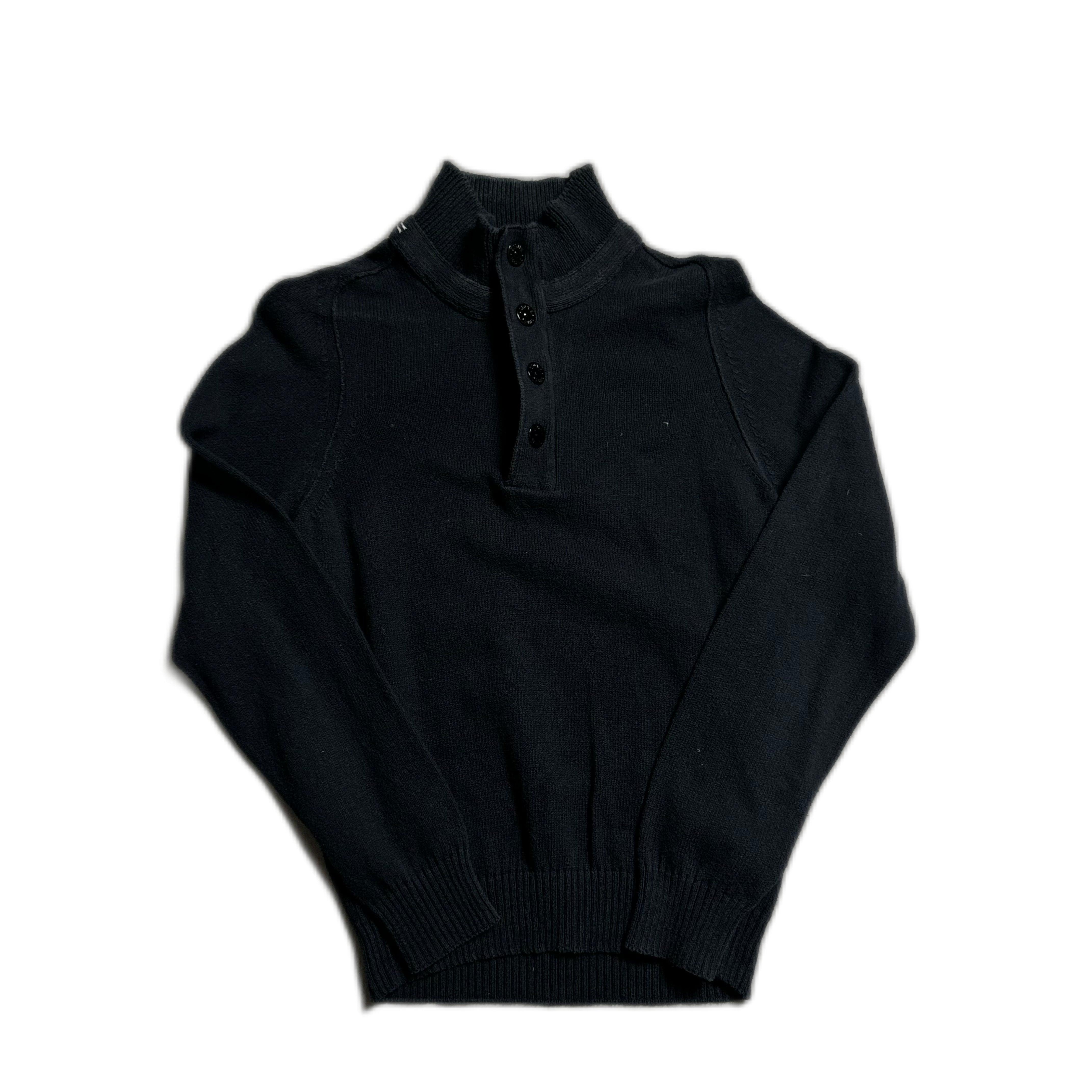 Vintage Navy Blue Stone Island 1/4 Zip Sweatshirt - S