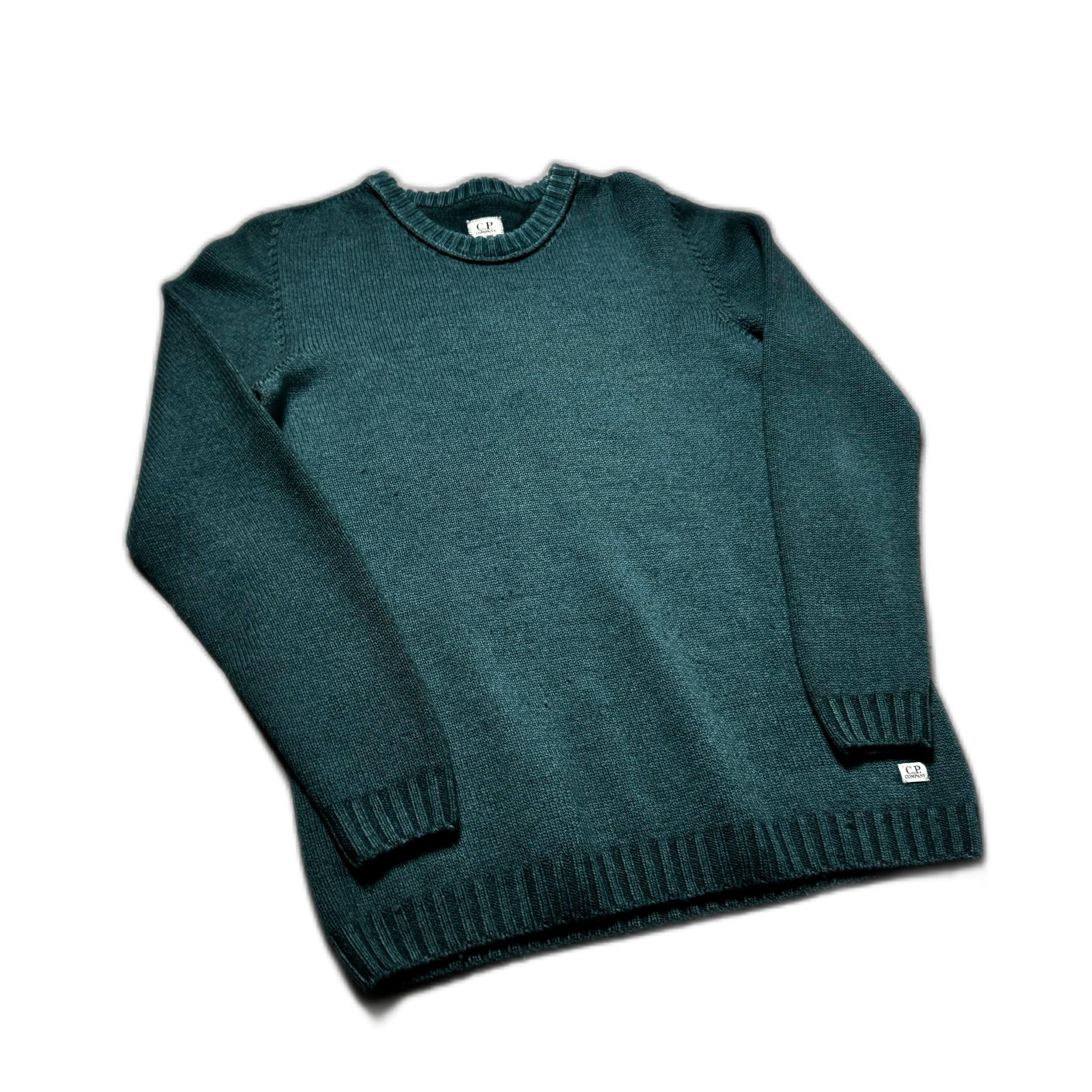 Vintage Green CP Company Knitted Sweatshirt - XL