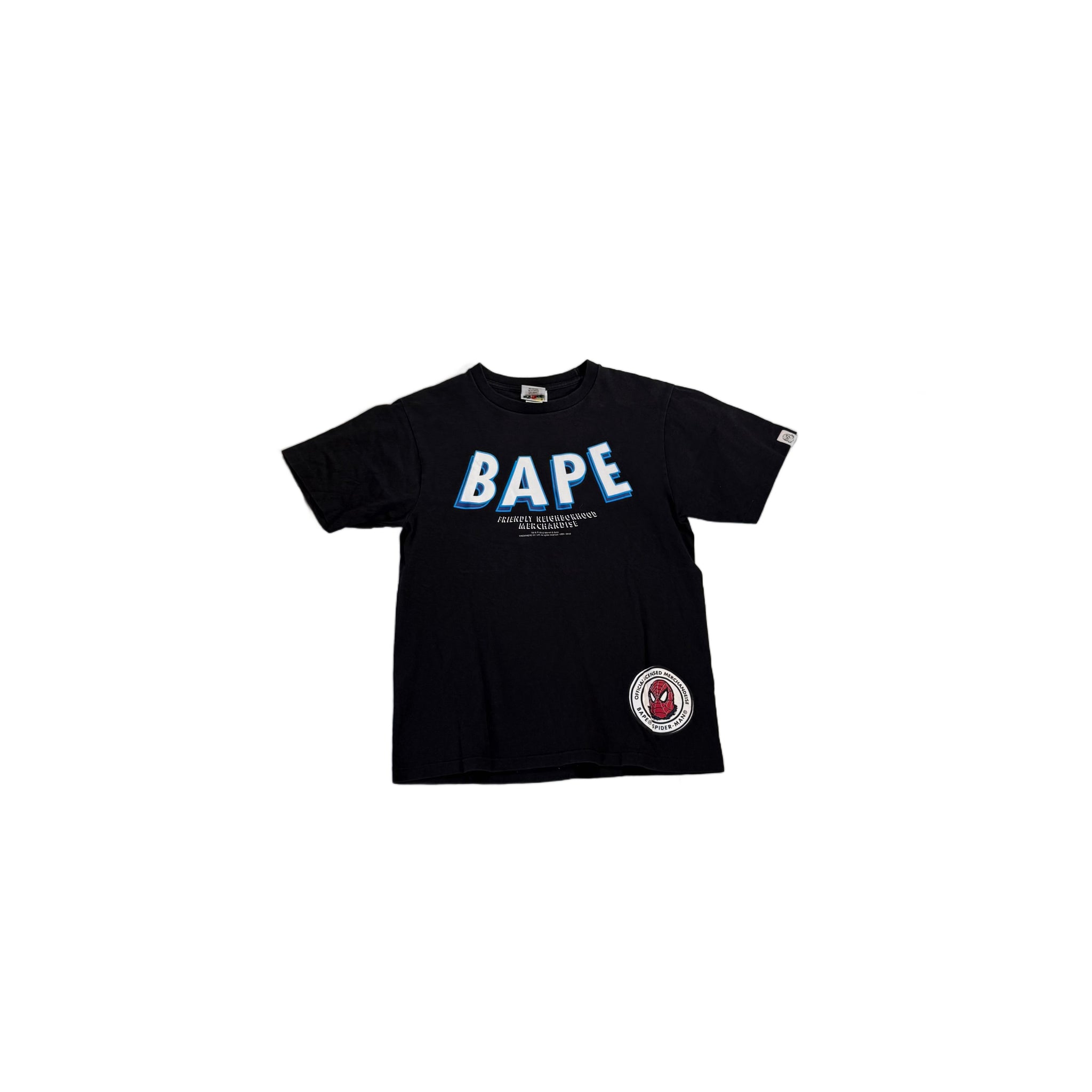 Black A Bathing Ape (BAPE) x Spiderman Tee - S