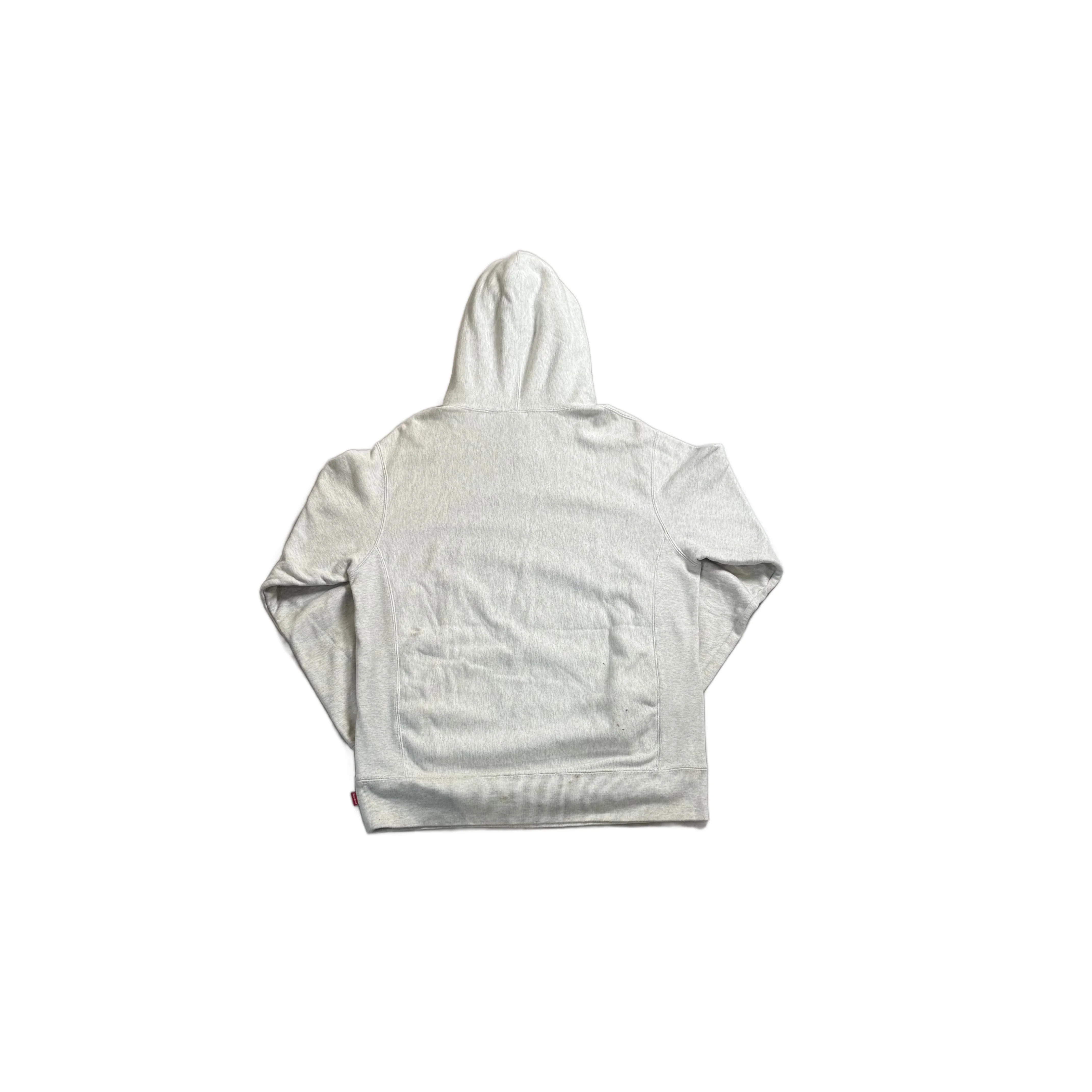 Grey + Pink Supreme Hoodie - M