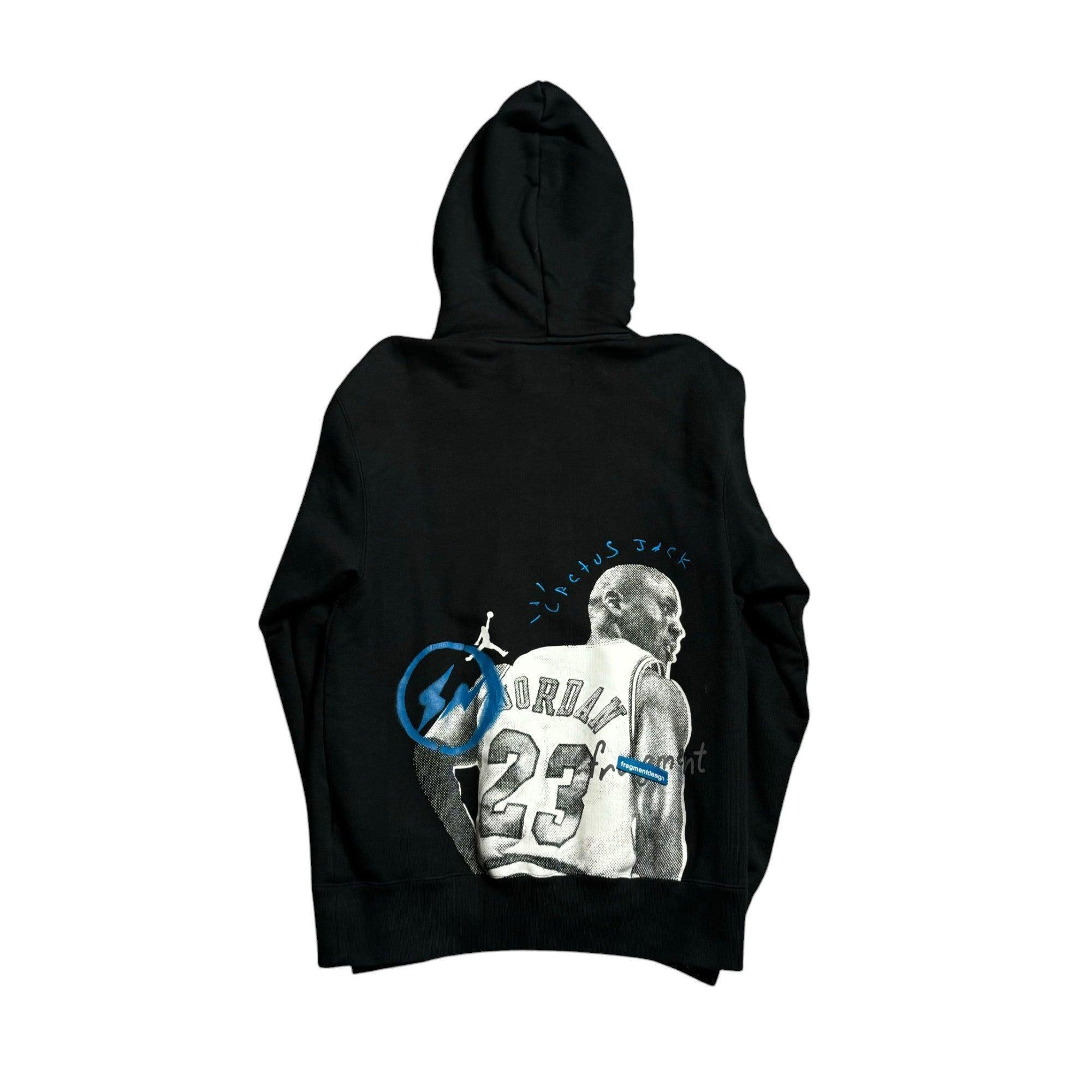 Black Travis Scott (Cactus Jack) x Jordan Hoodie - S