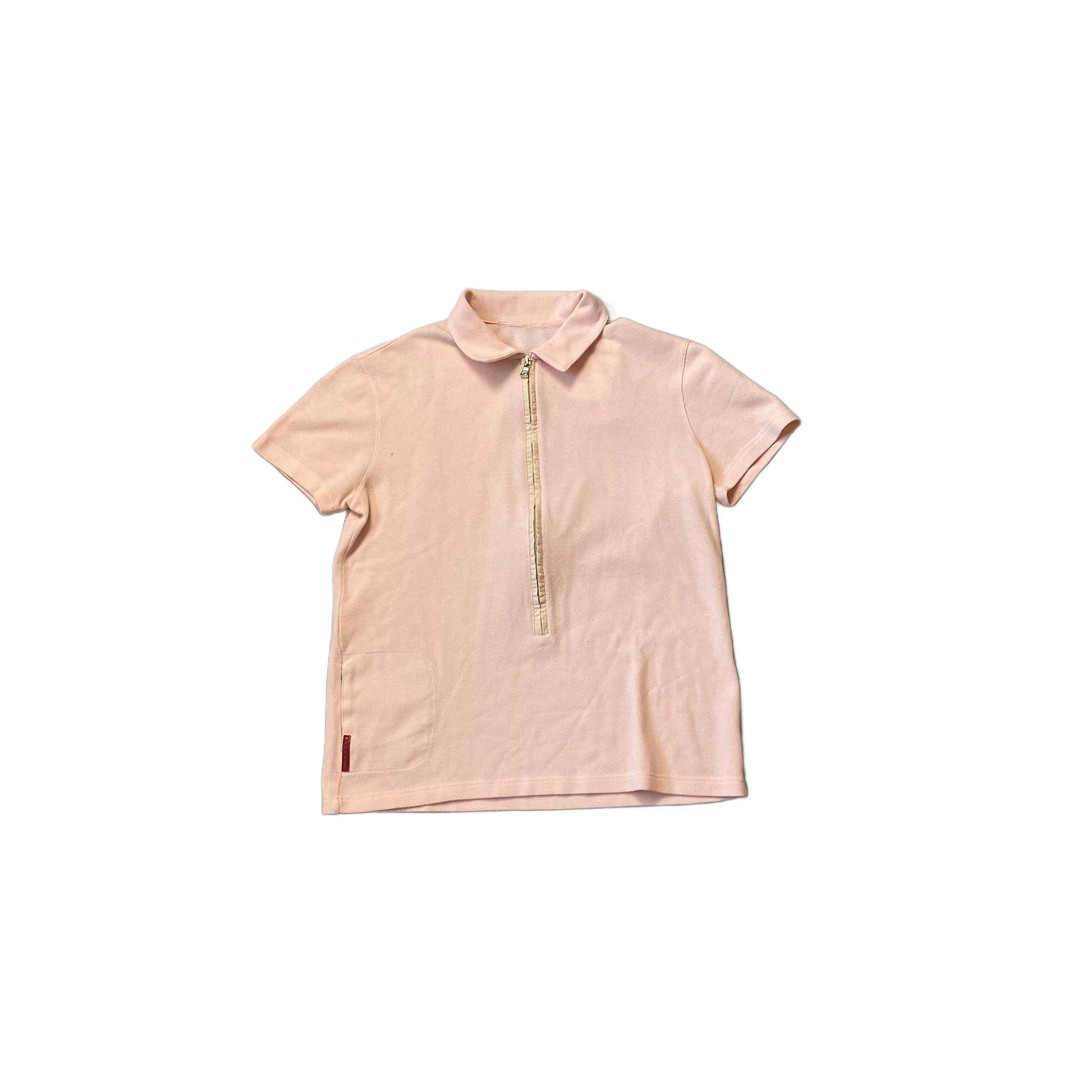 Vintage Pink Prada 1/2 Zip Polo Shirt - S