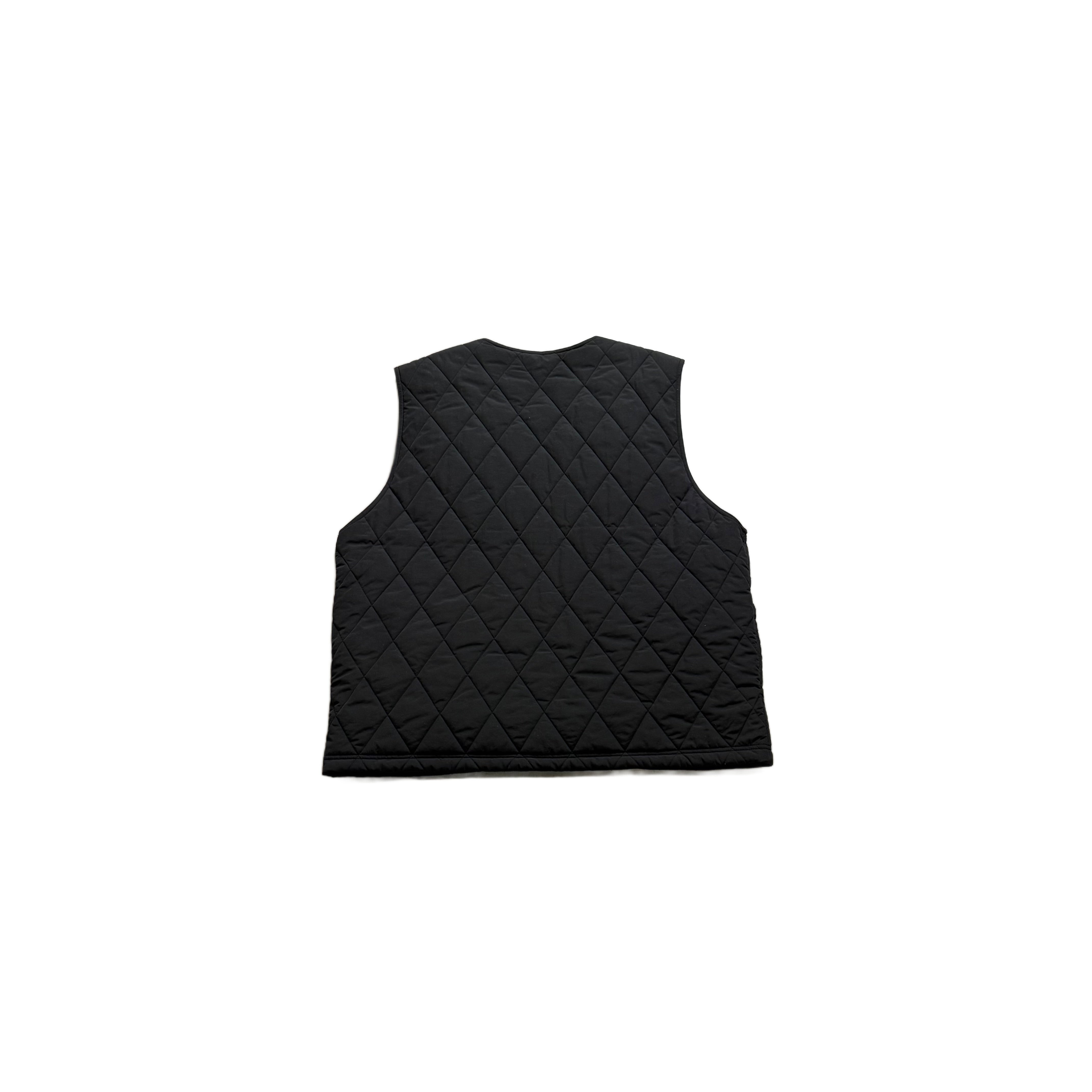 Black Stussy Puffer Gilet - XL