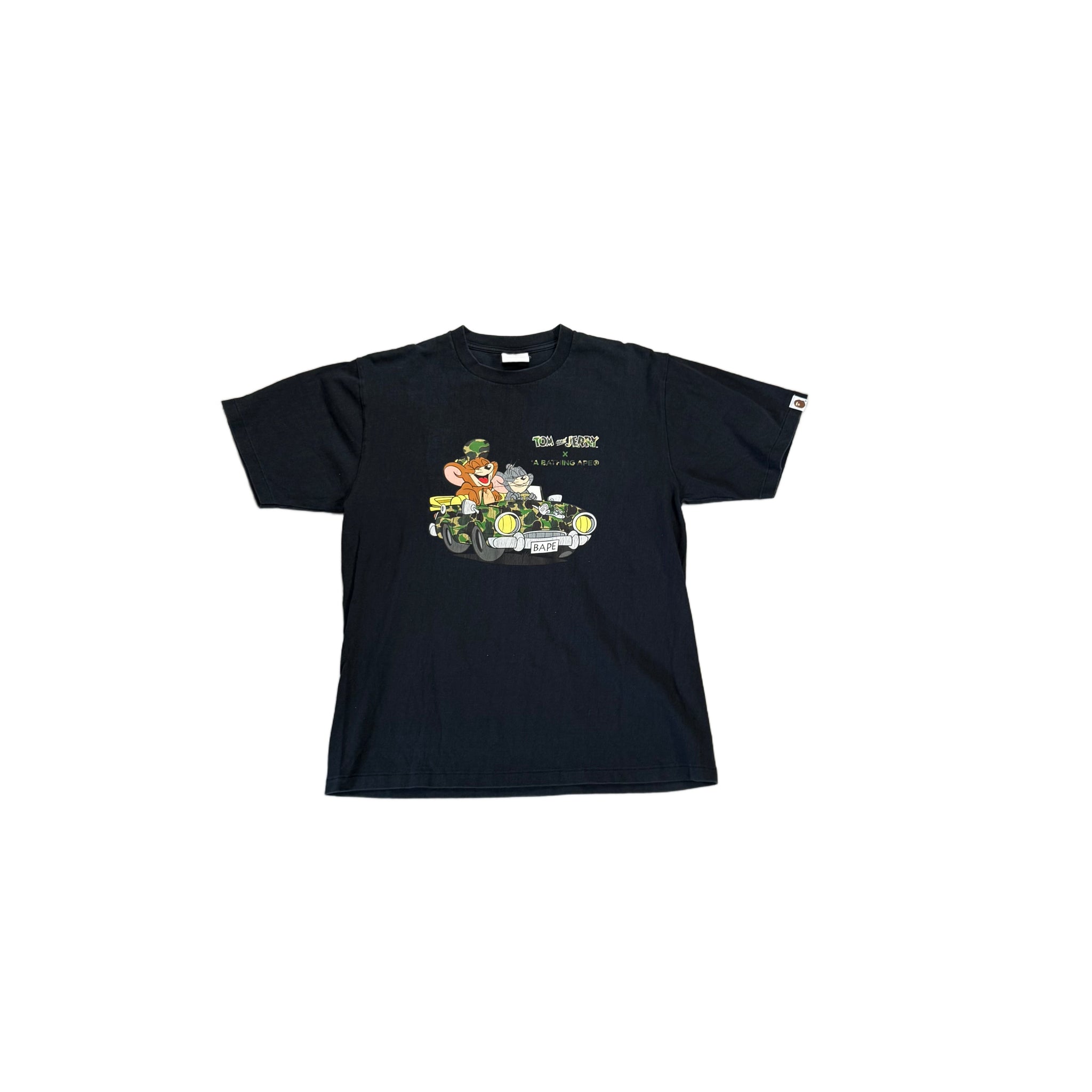 Black A Bathing Ape (BAPE) x Tom & Jerry Tee - L