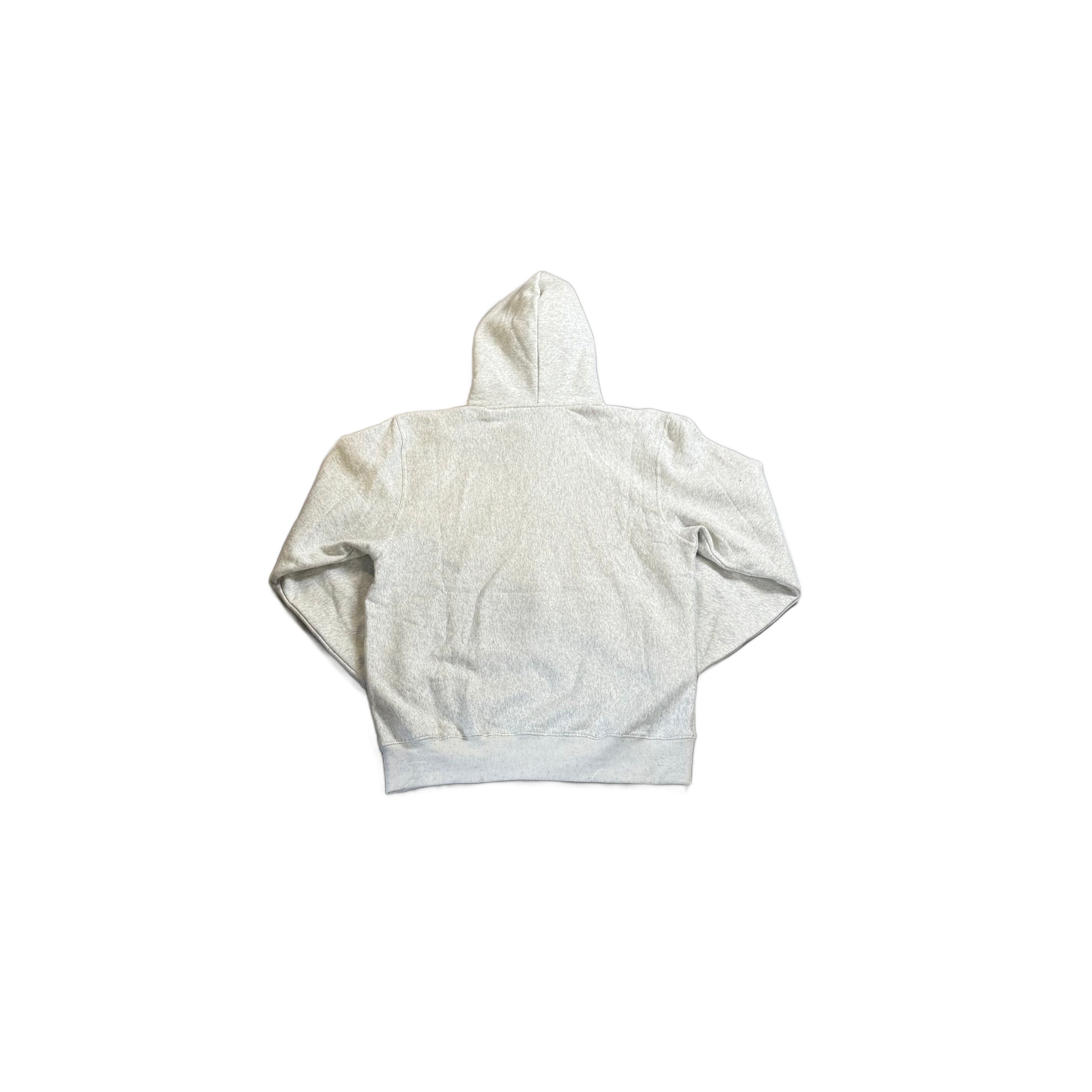Grey Stussy Zip Up Hoodie - L