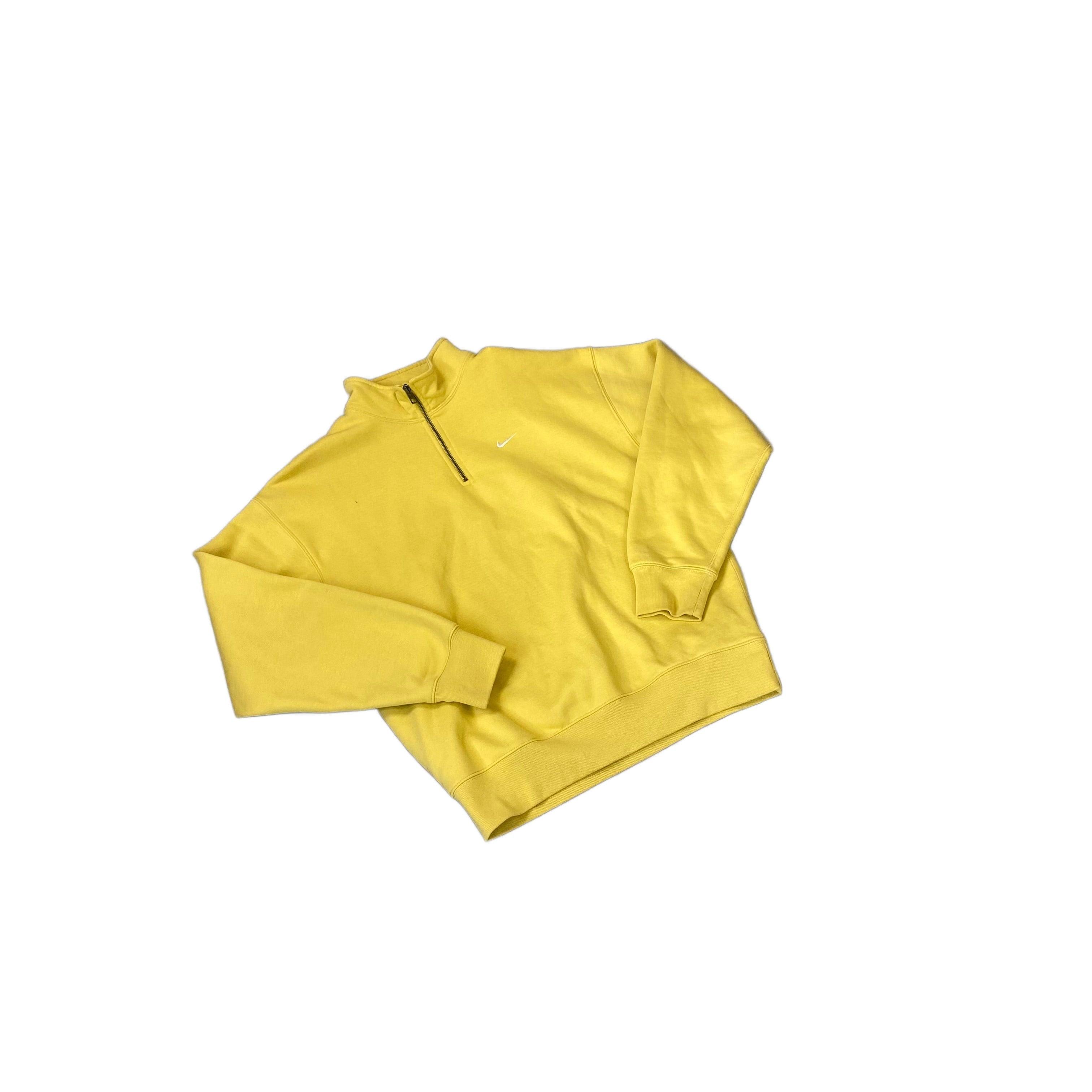 Yellow Nike 1/4 Zip Sweatshirt - M