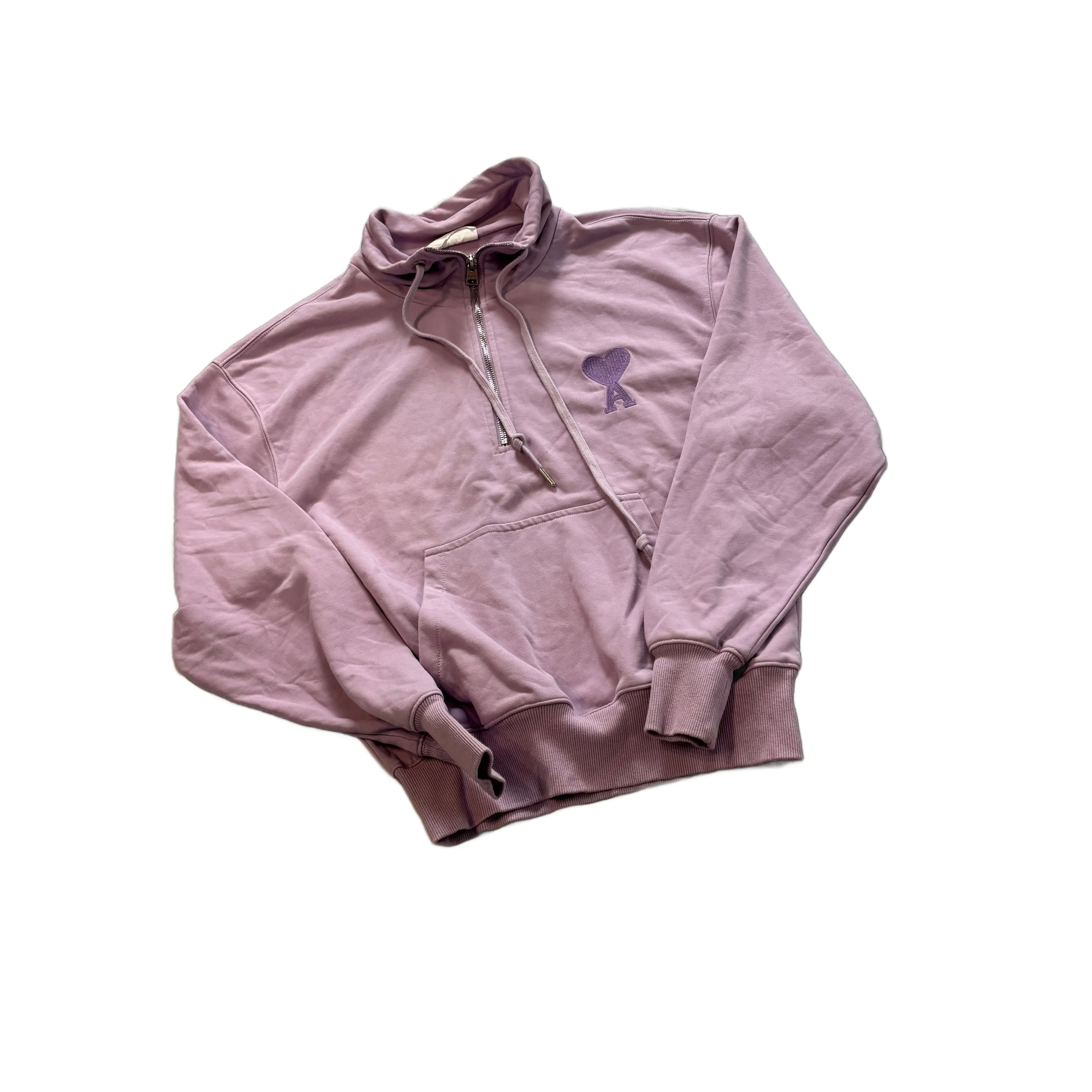 Pink Ami Paris 1/4 Zip Sweatshirt - S