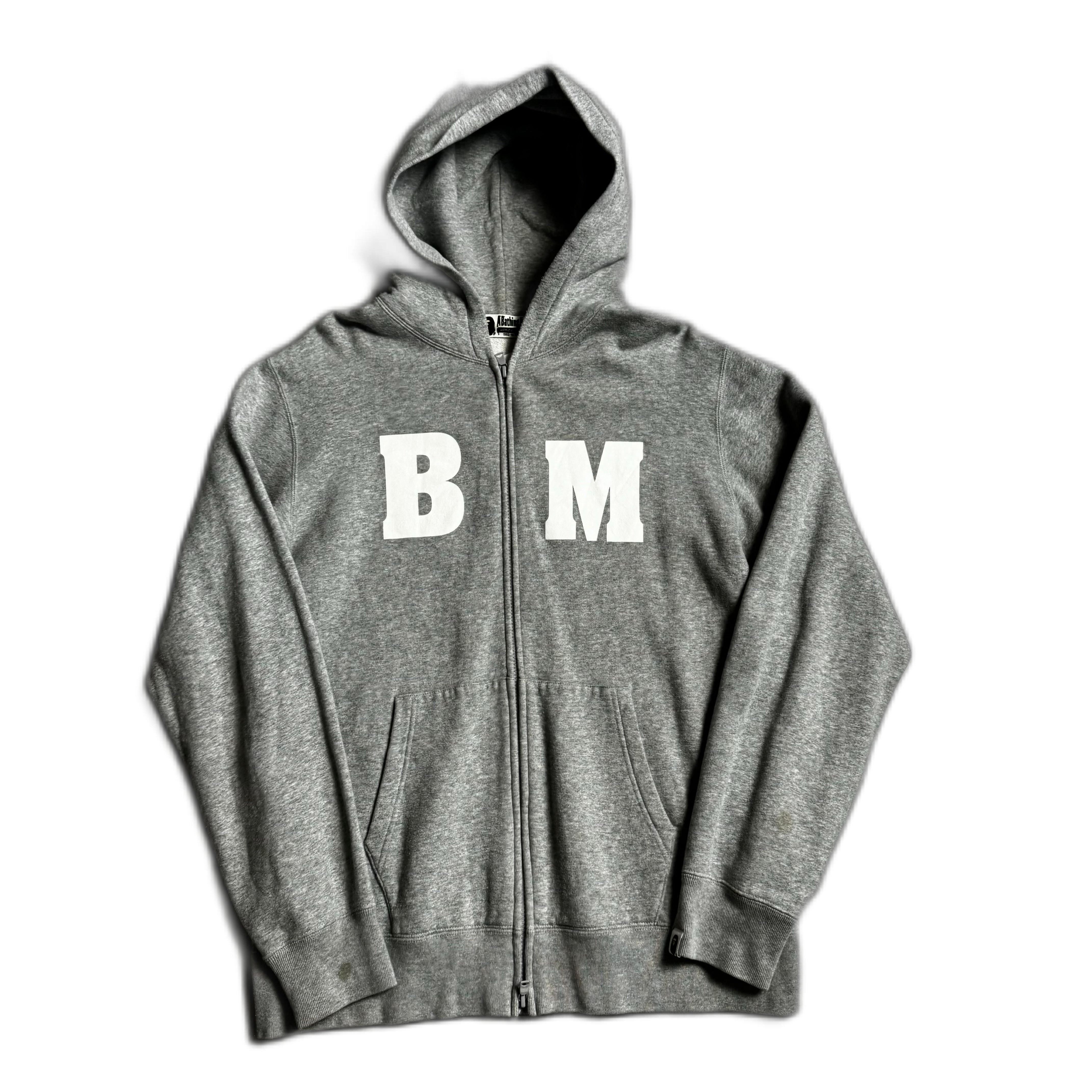 Grey A Bathing Ape Zip Up Hoodie - XL