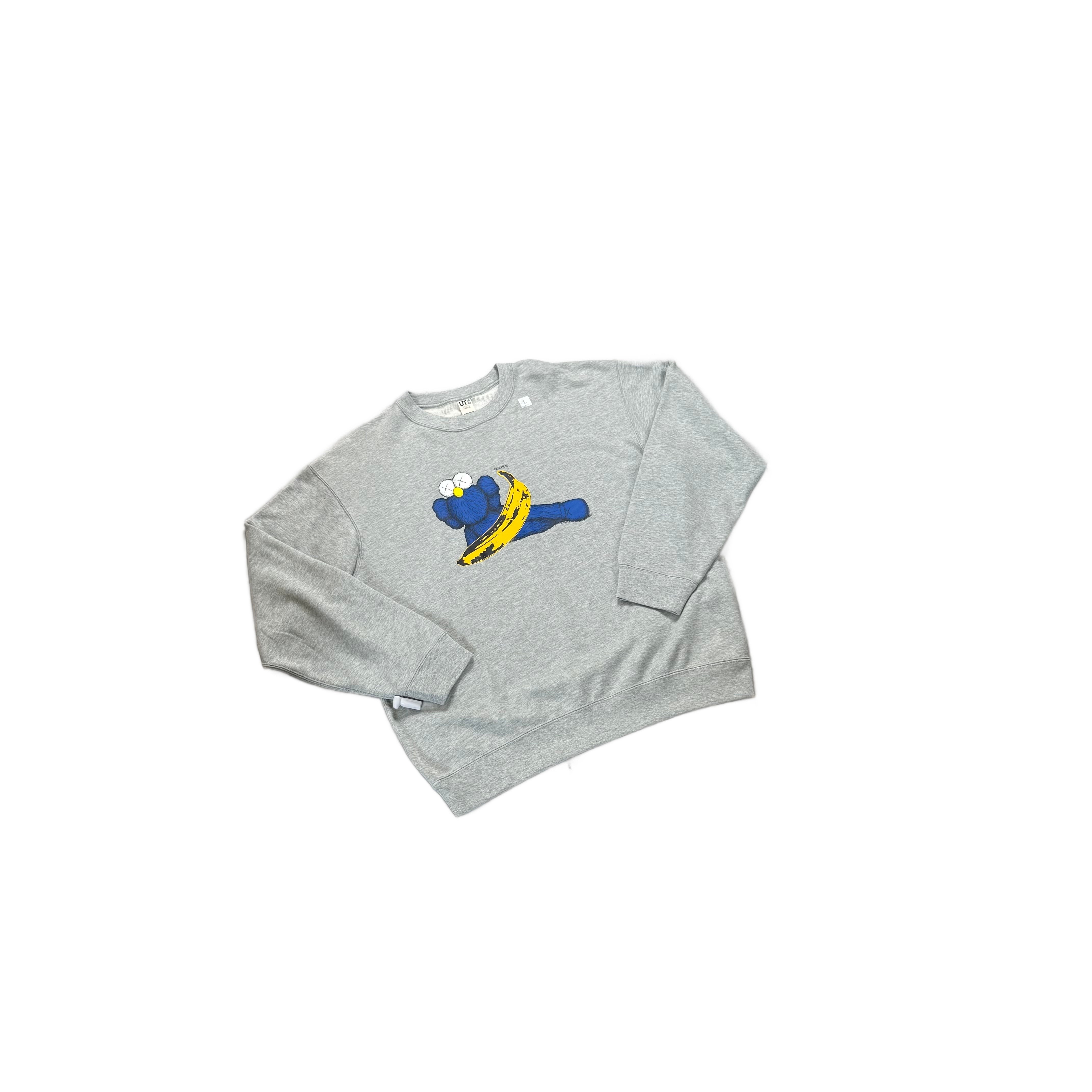 BNWT Grey Uniqlo x KAWS Sweatshirt - L