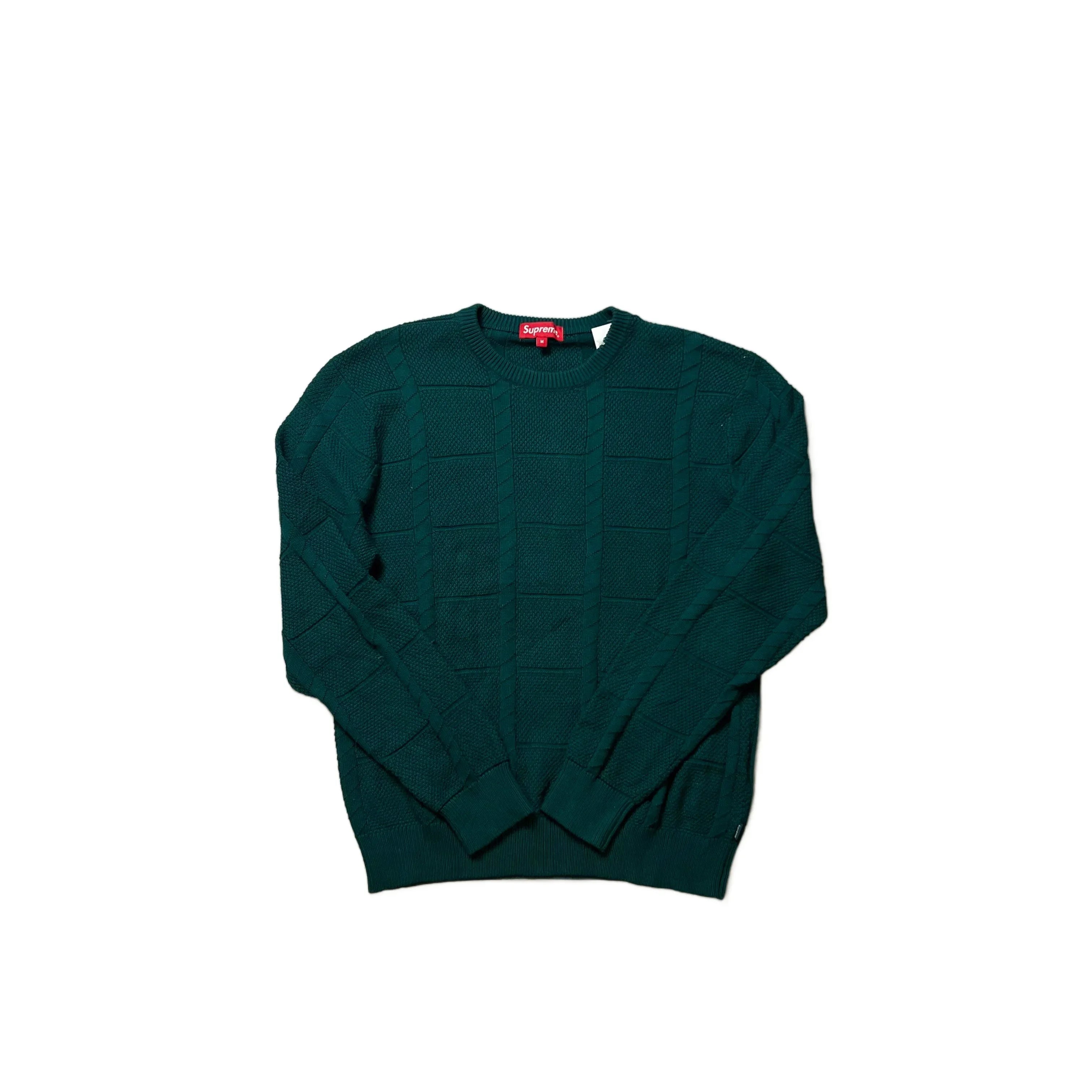 Green Supreme Knitted Sweatshirt - M
