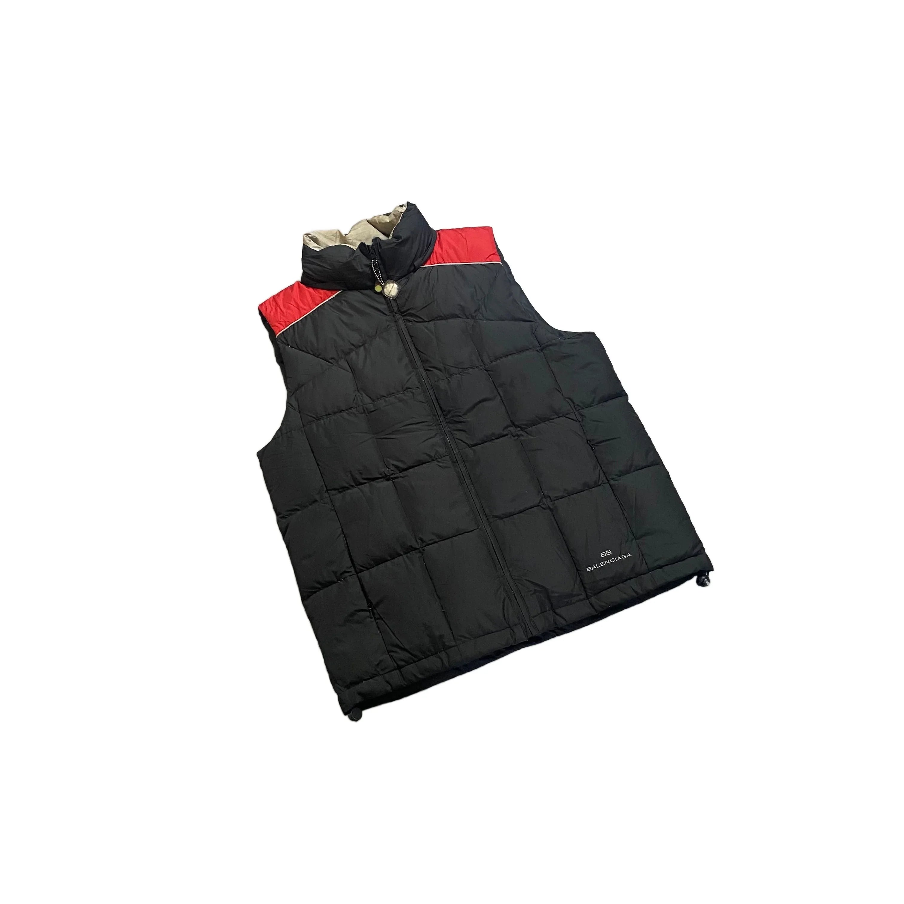 Vintage Black Balenciaga Puffer Gilet - L